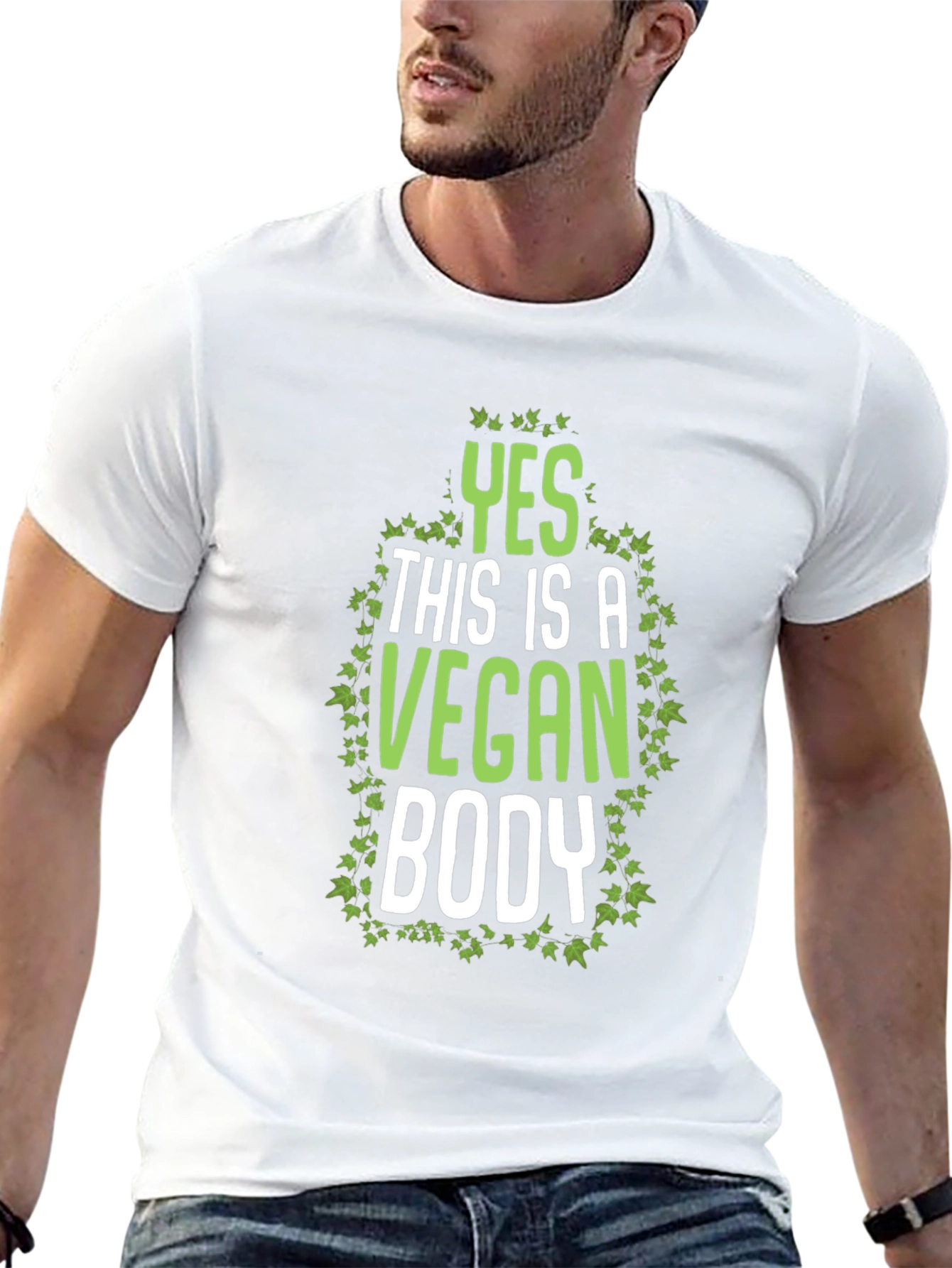 Vegan Body T-Shirt - Green Ivy Design