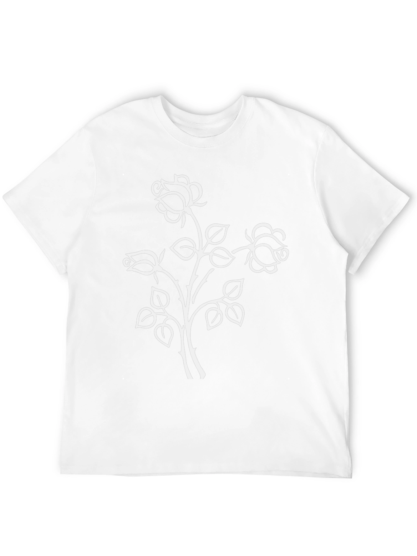 Black Rose T-Shirt: Floral Botanical Design