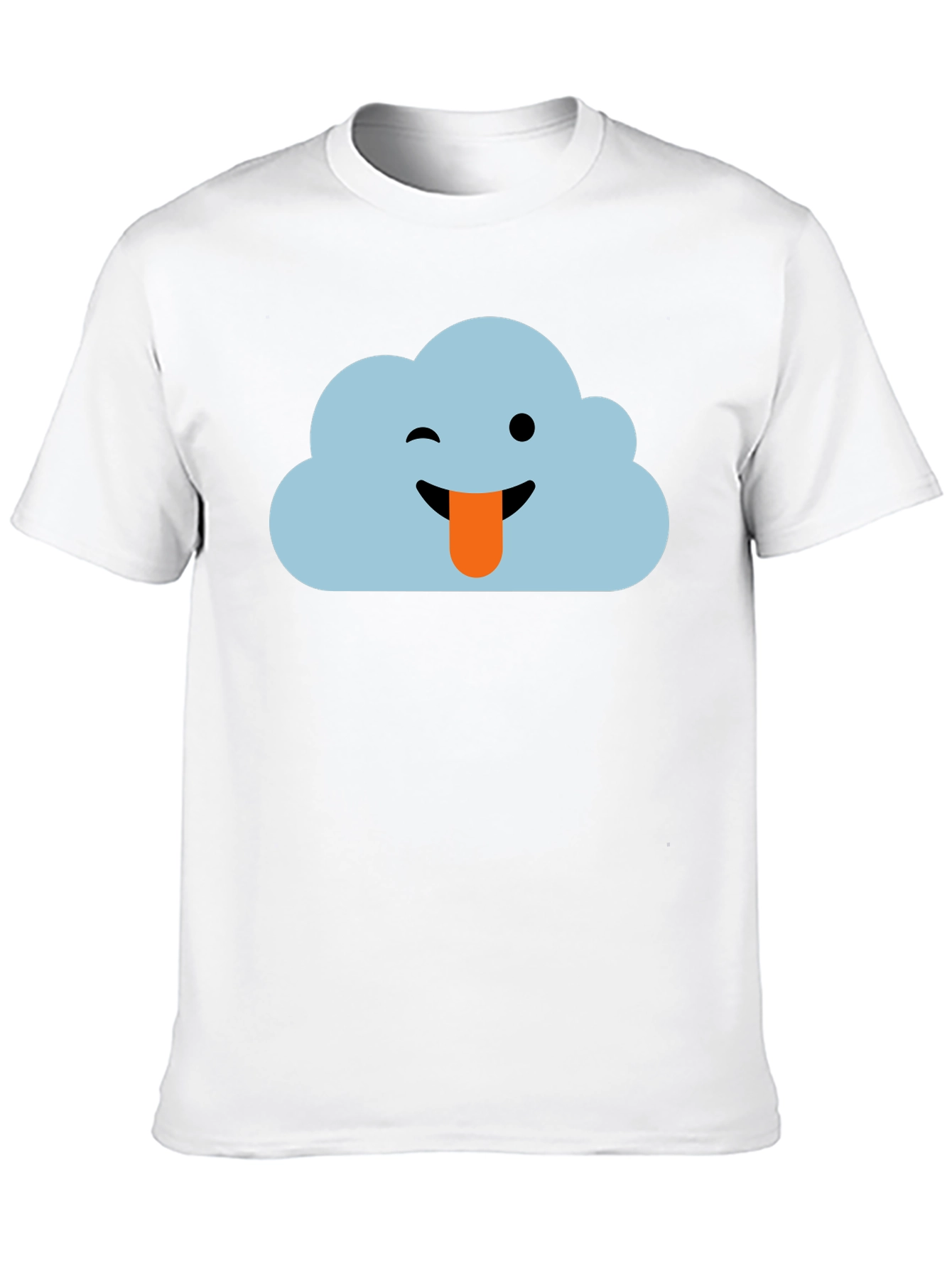 Cloud Emoji Black T-Shirt