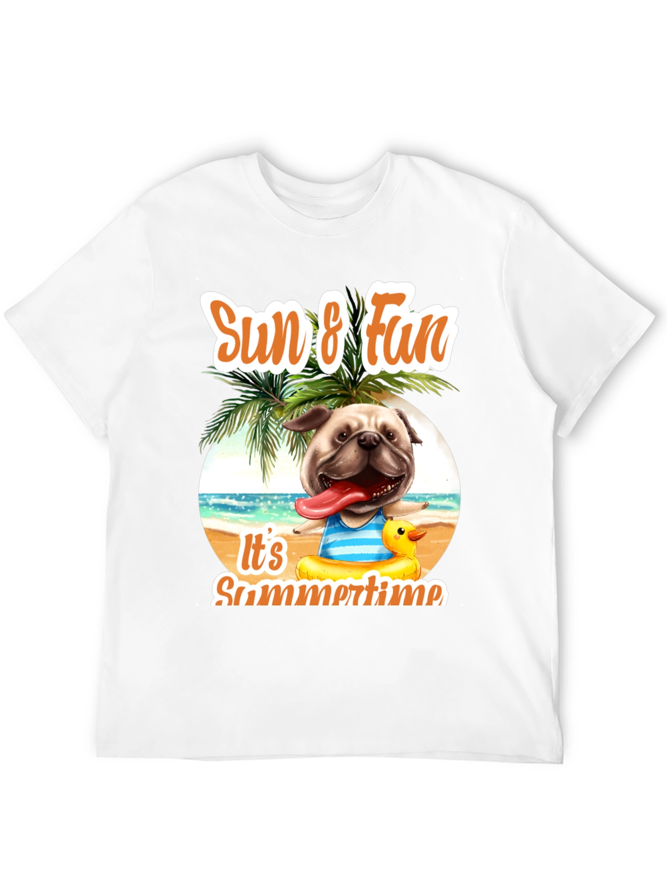 Summer Pug T-Shirt: Sun & Fun Design