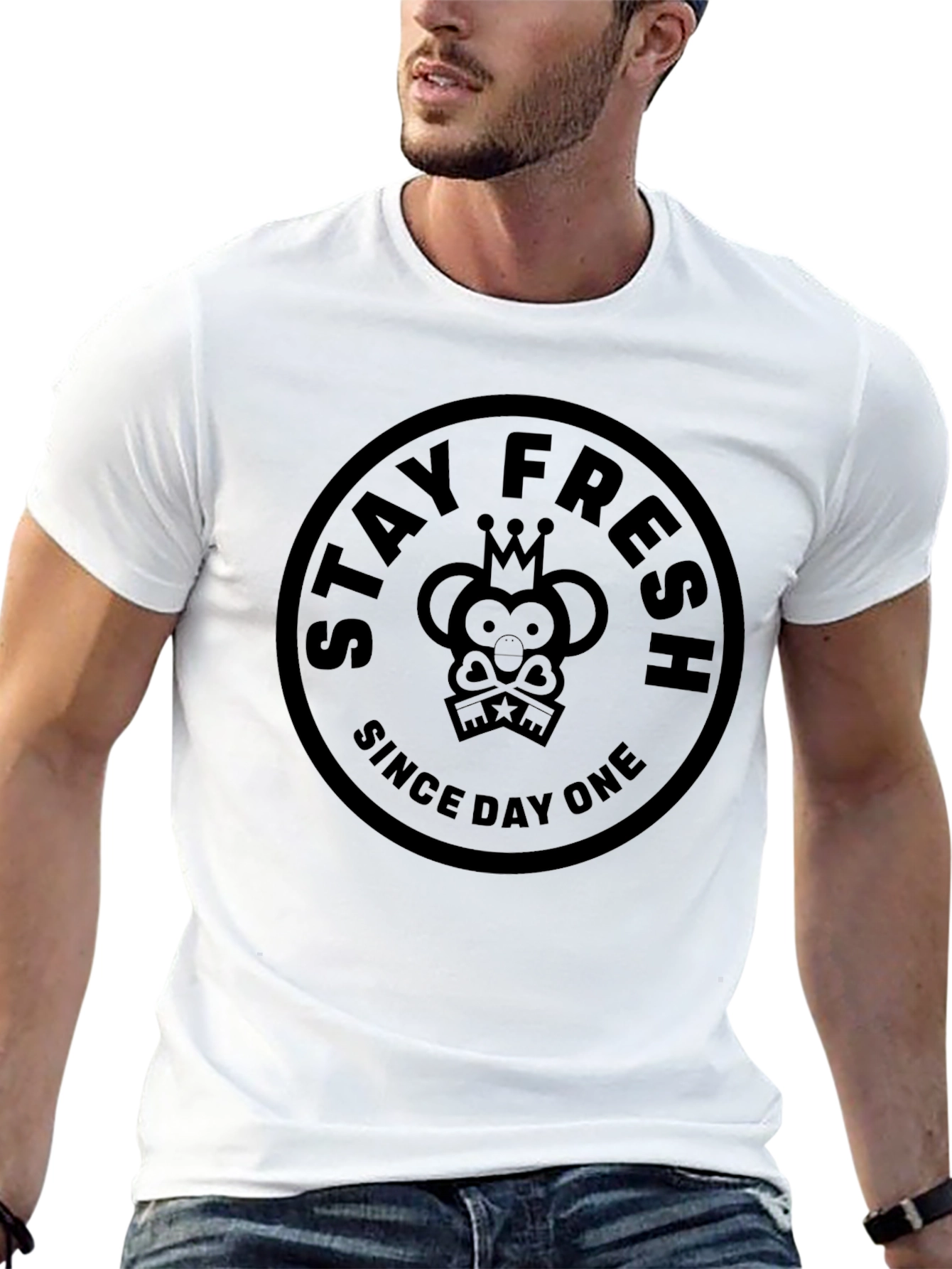 Stay Fresh Graphic Tee - Black