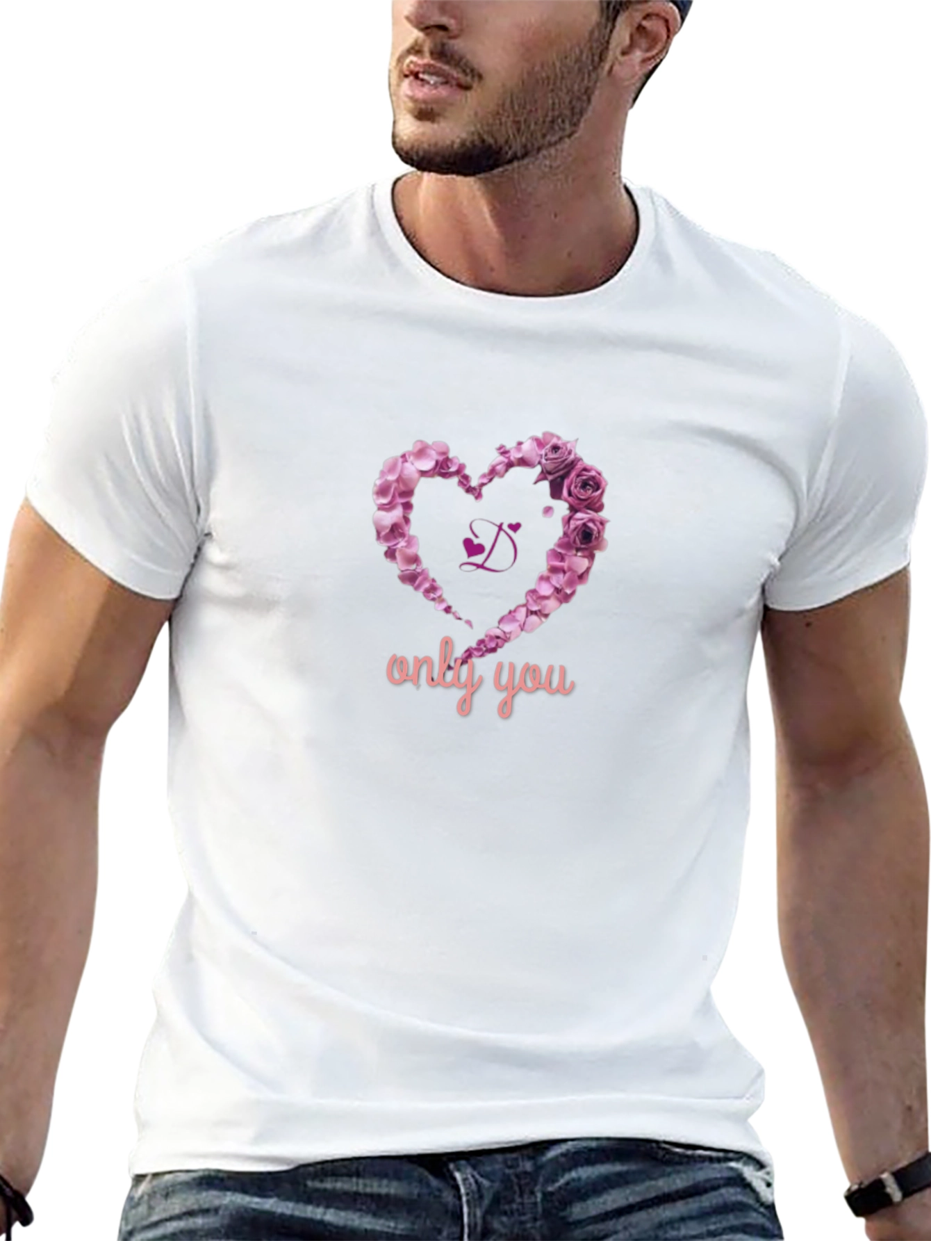 Rose Heart T-Shirt - Only You Design