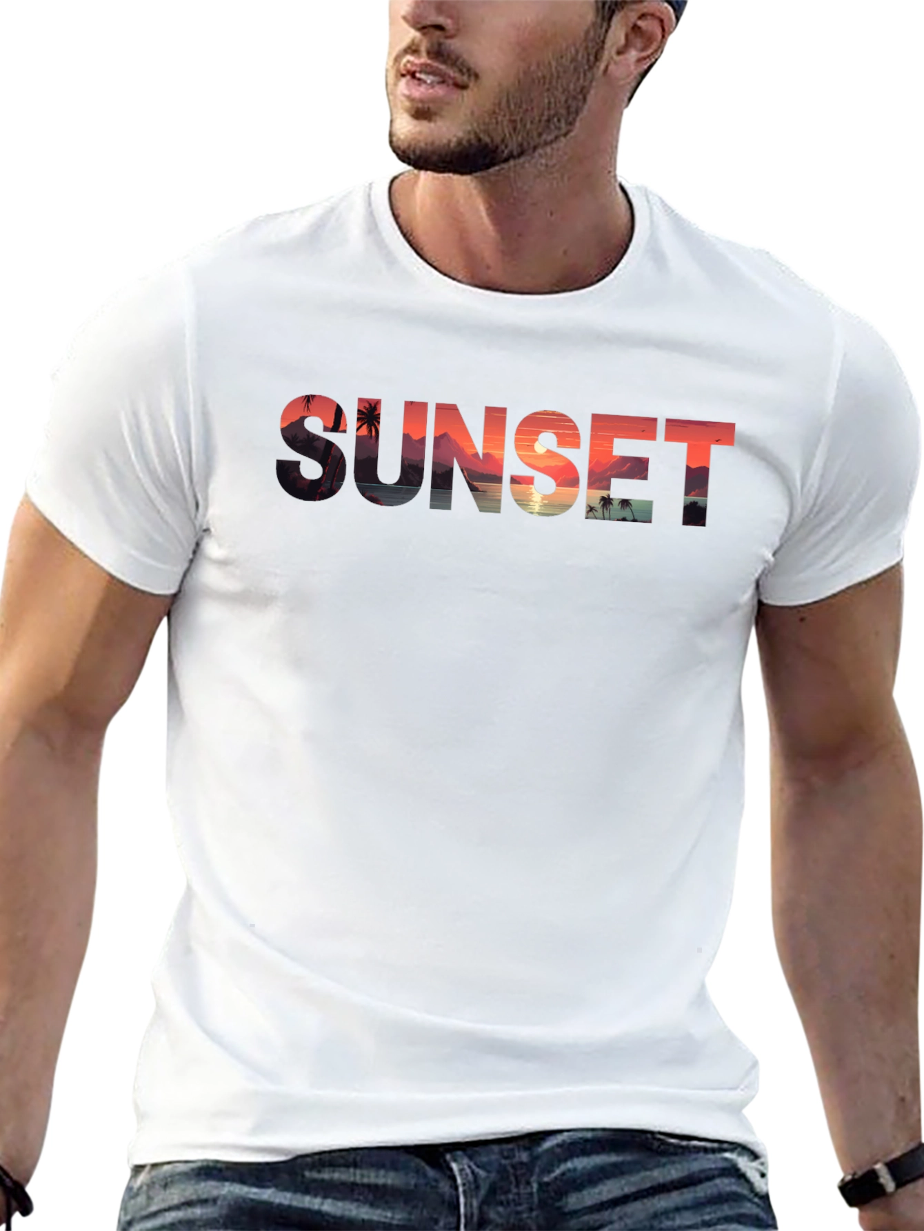 Sunset Graphic Tee - Tropical Vibes