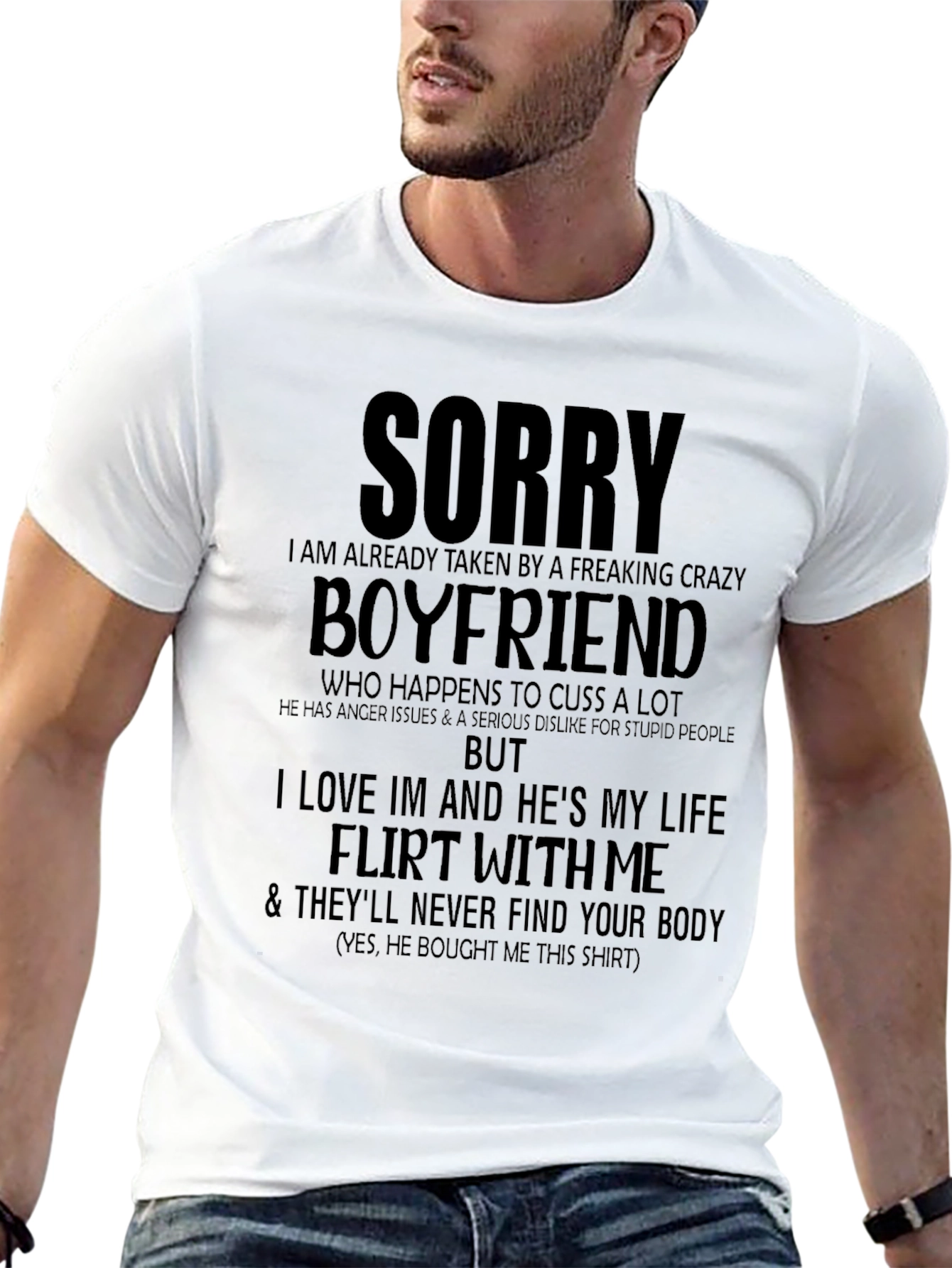Crazy Boyfriend Warning T-Shirt