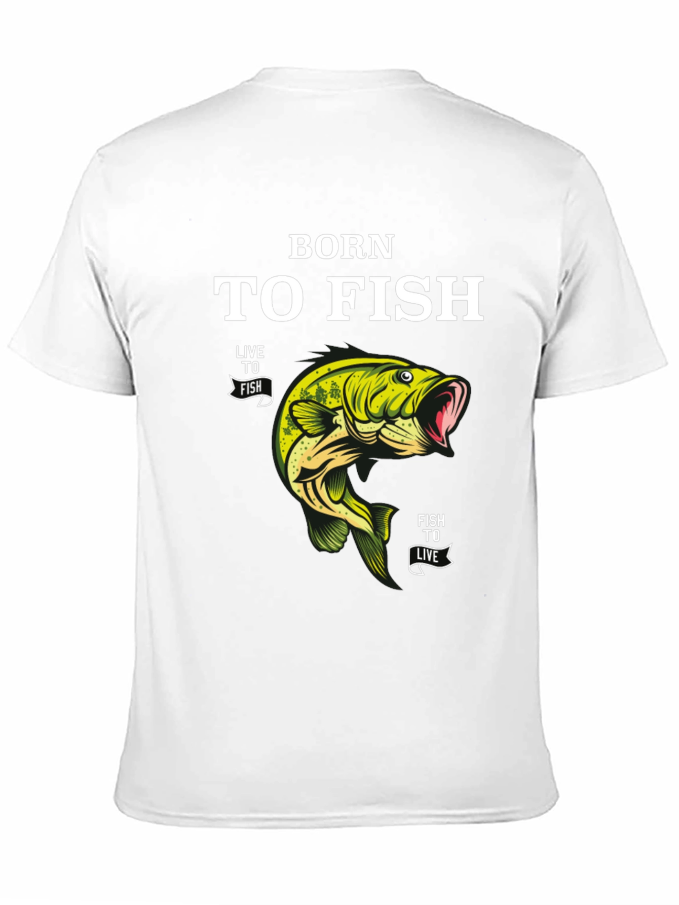 Born to Fish Black T-Shirt Fishing Lover Tee