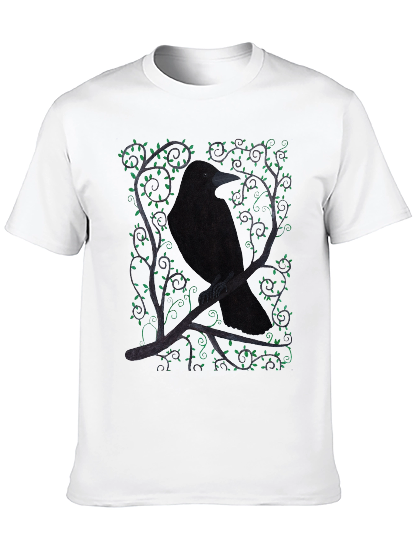 Raven & Vines Graphic T-Shirt - Black