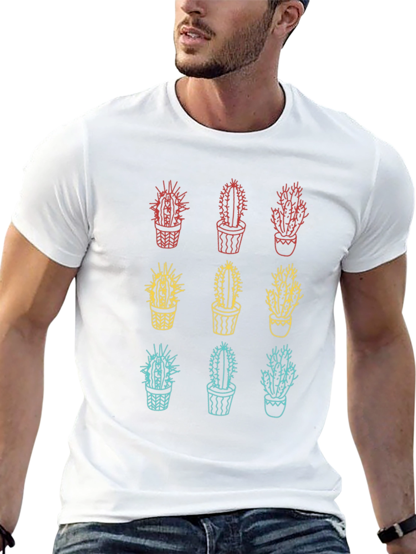 Cactus Graphic Tee - Trendy Unisex T-Shirt