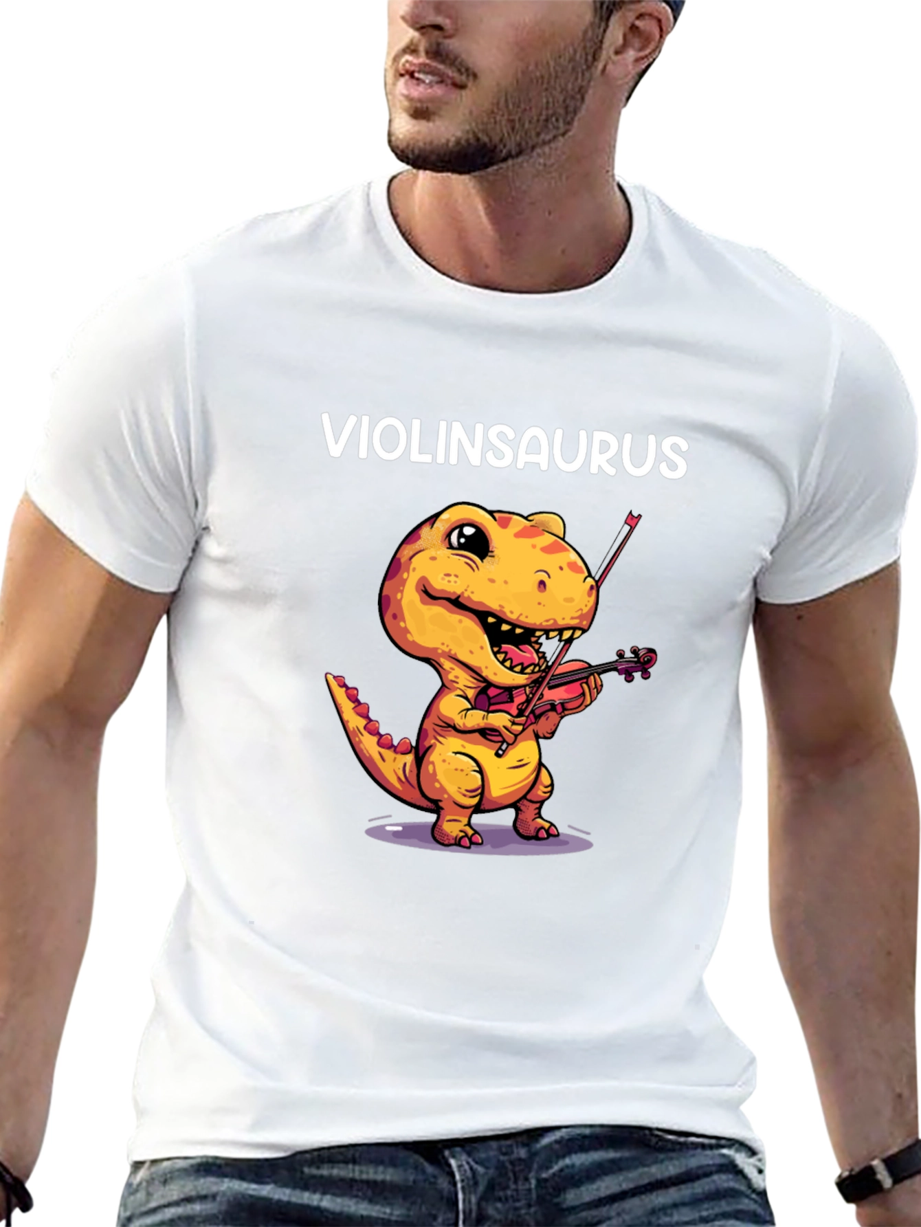 Violinsaurus T-Shirt - Dinosaur Violinist!
