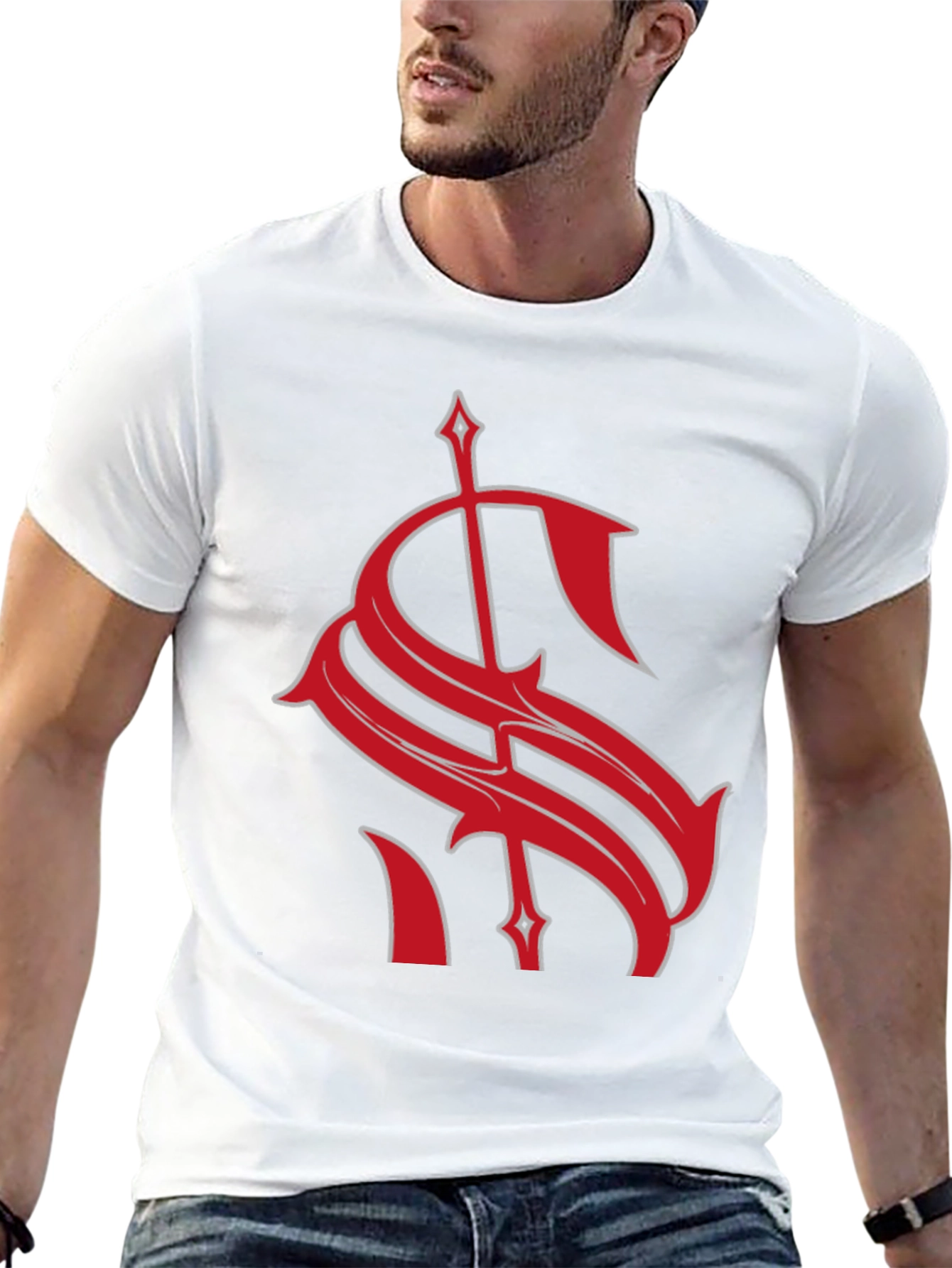 Bold Red Graphic Tee - Statement Dollar Sign Design