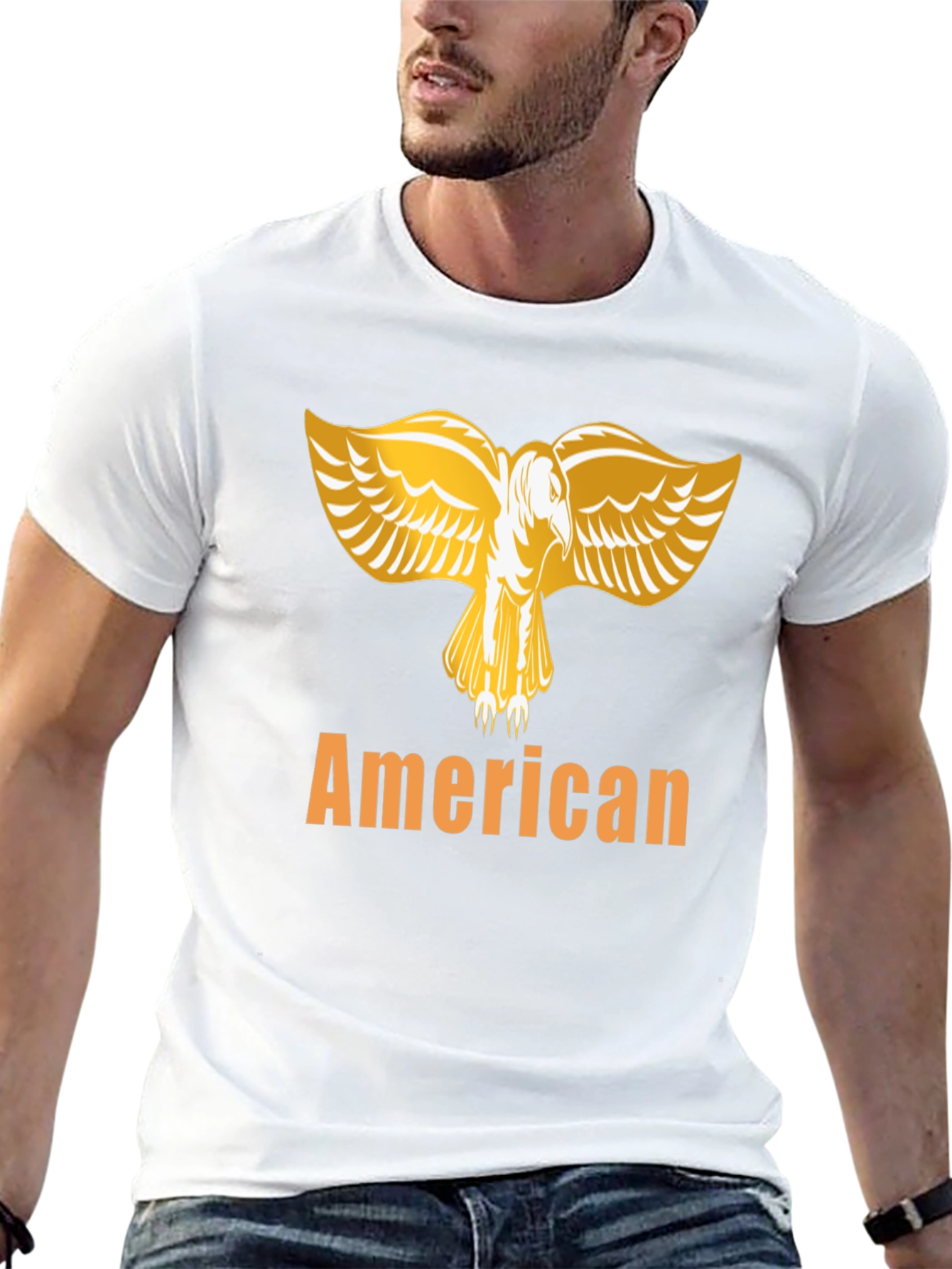 American Eagle Graphic T-Shirt - Black