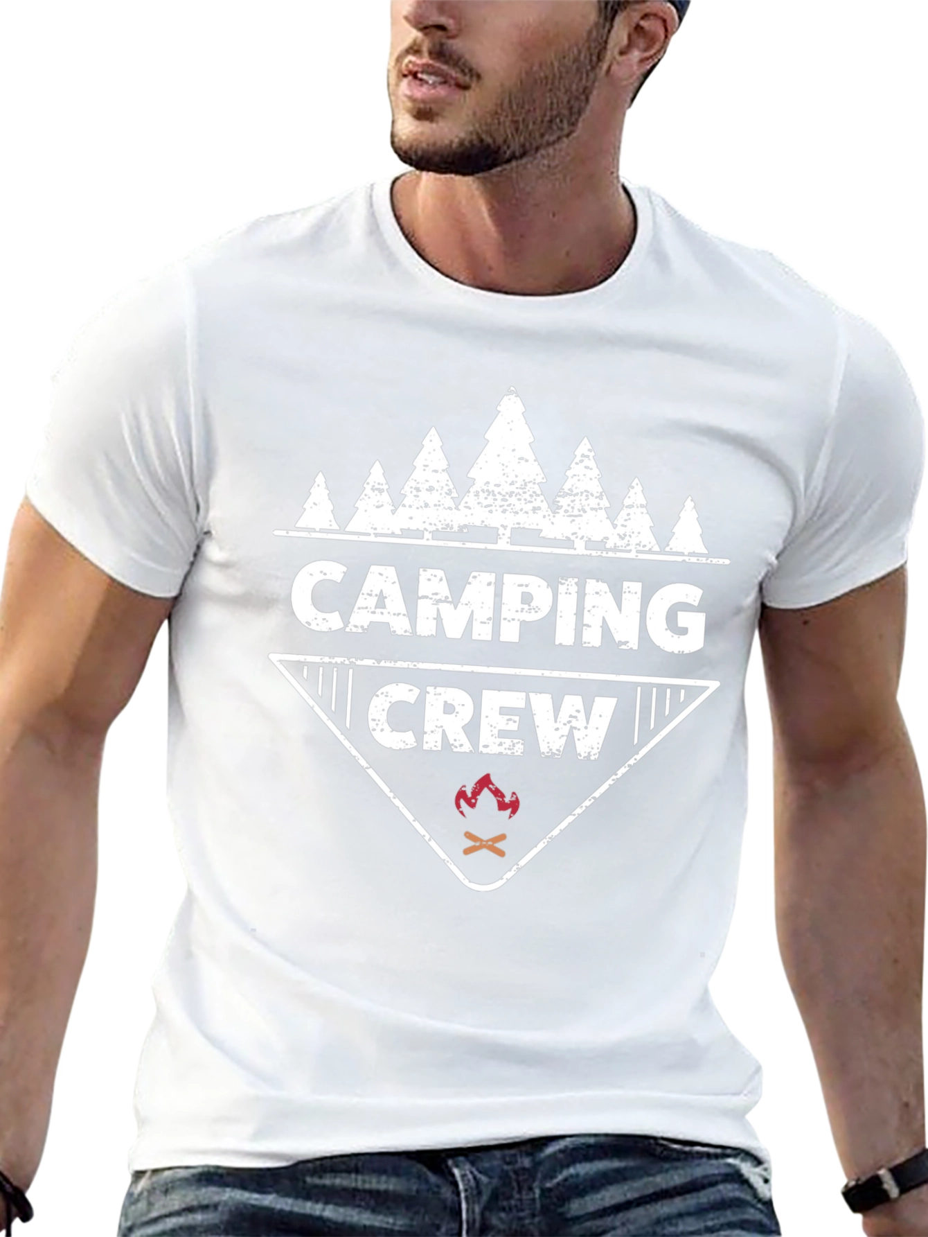 Camping Crew Black Graphic Tee Shirt