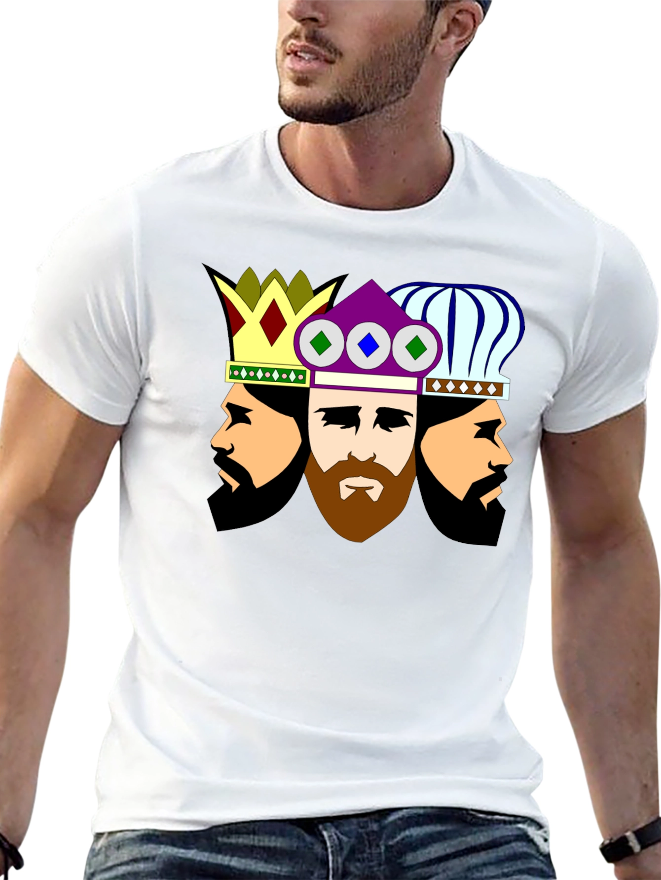 Three Kings Graphic Tee - Stylish Crew Neck T-Shirt
