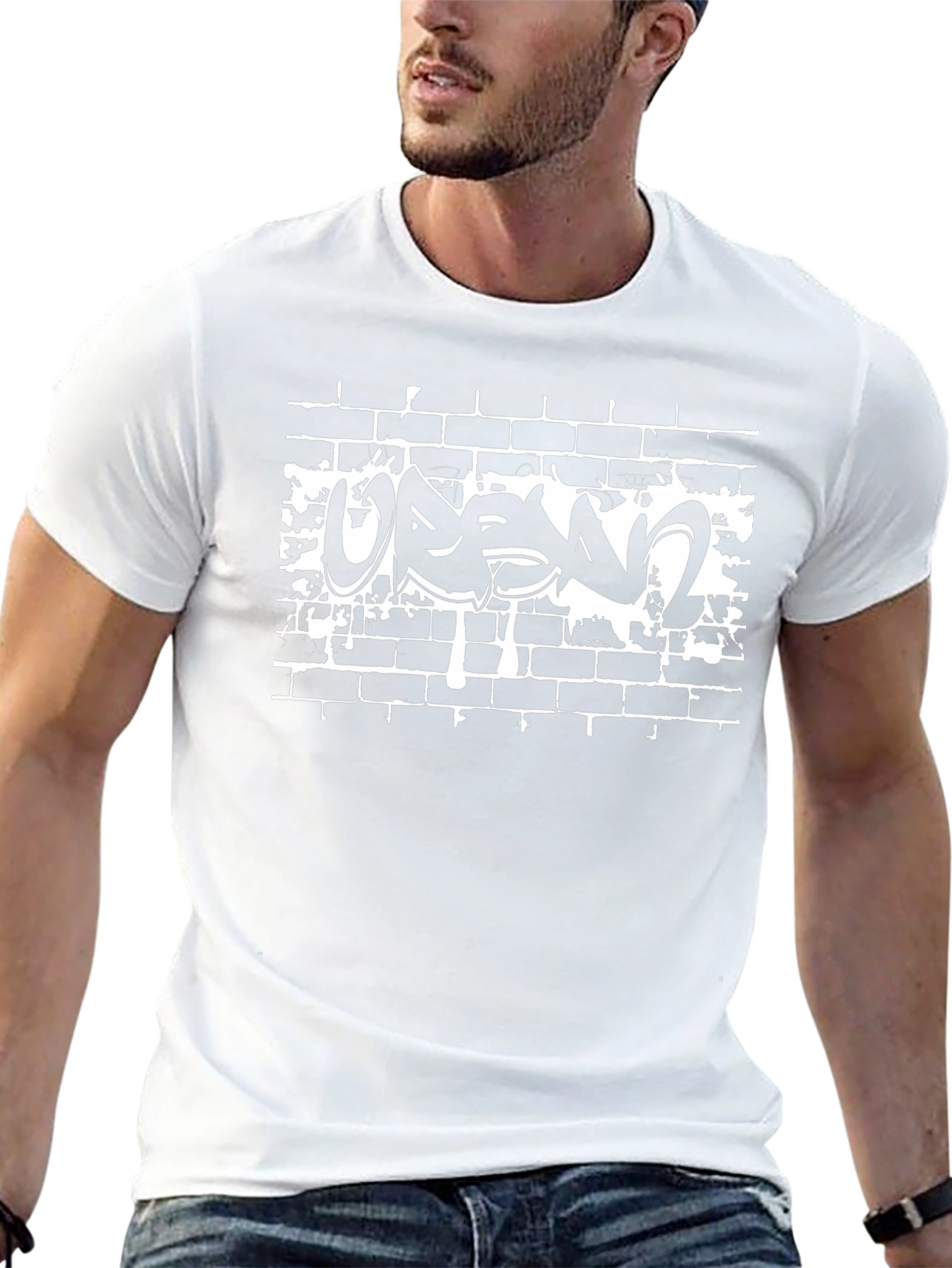 Urban Graffiti Brick Wall Graphic Tee