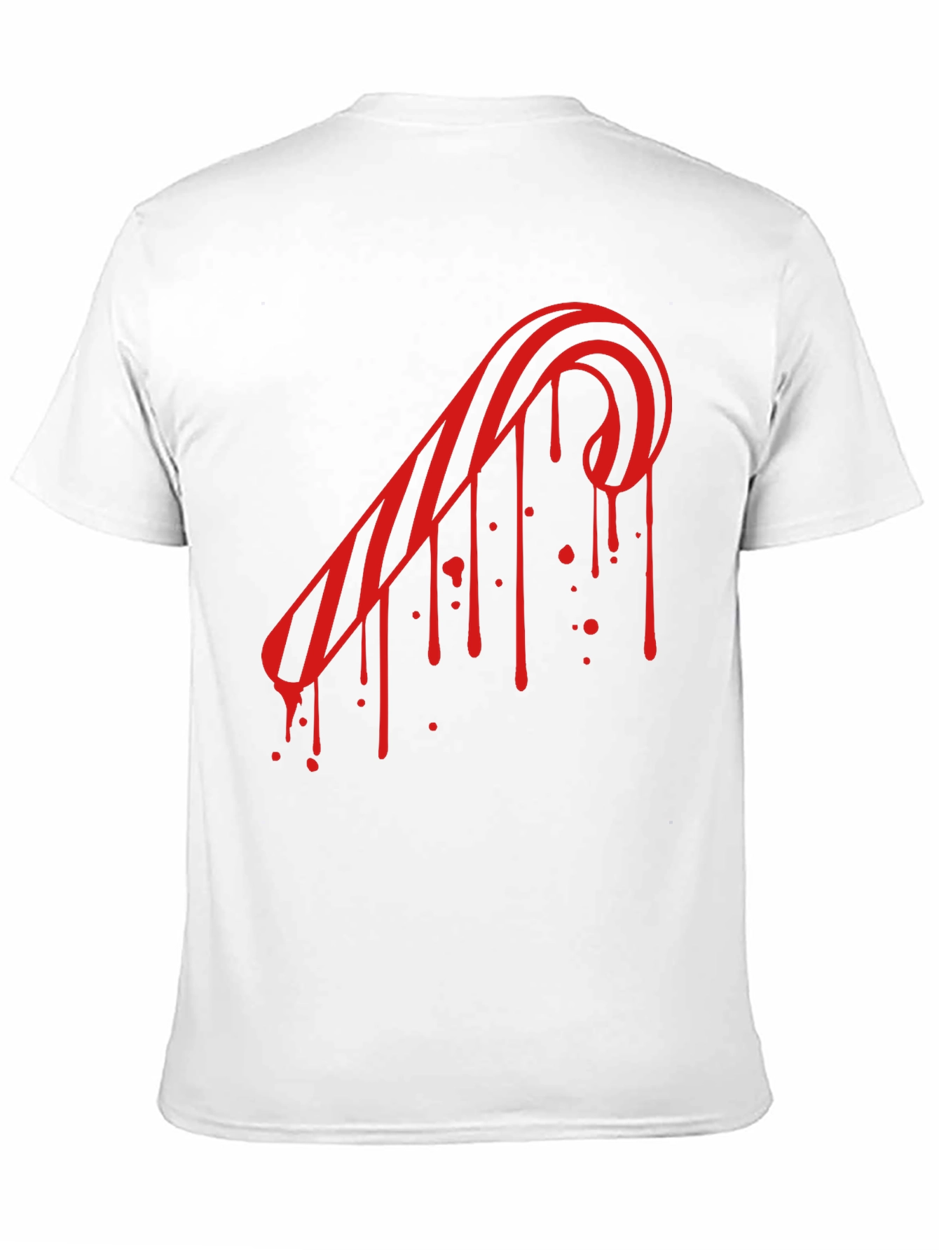 Candy Cane Drip Tee - Edgy Holiday Style