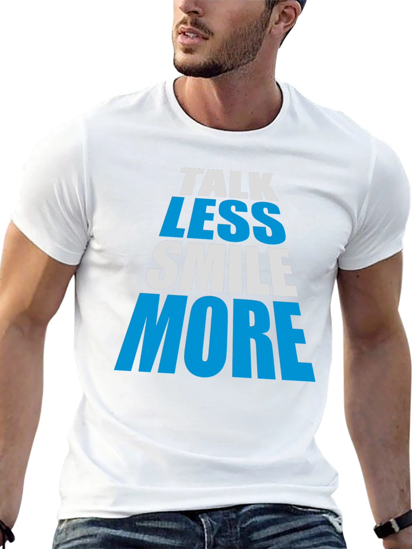 Talk Less Smile More Graphic Tee - Black