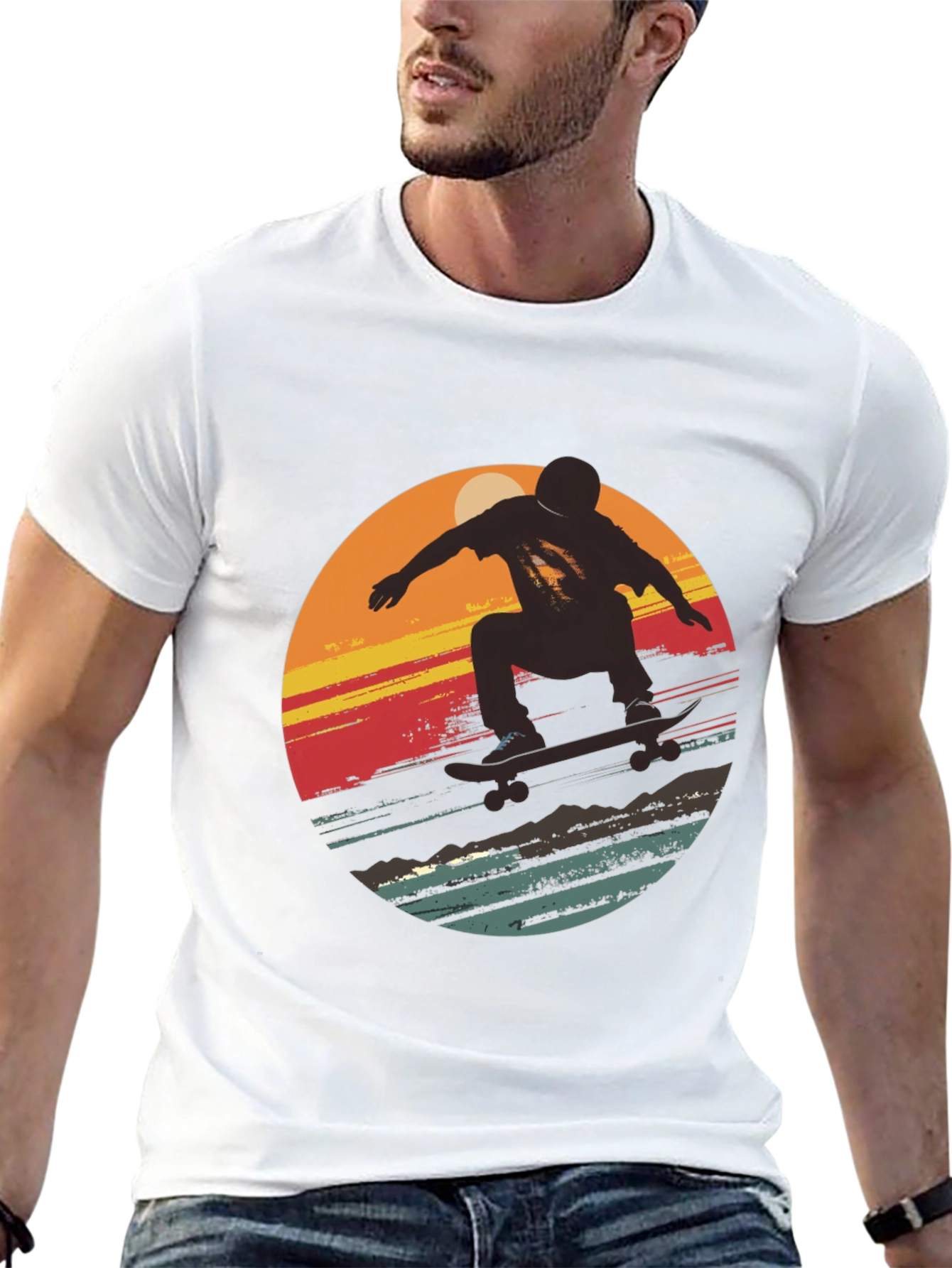 Retro Skater Graphic T-Shirt - Cool Casual Wear