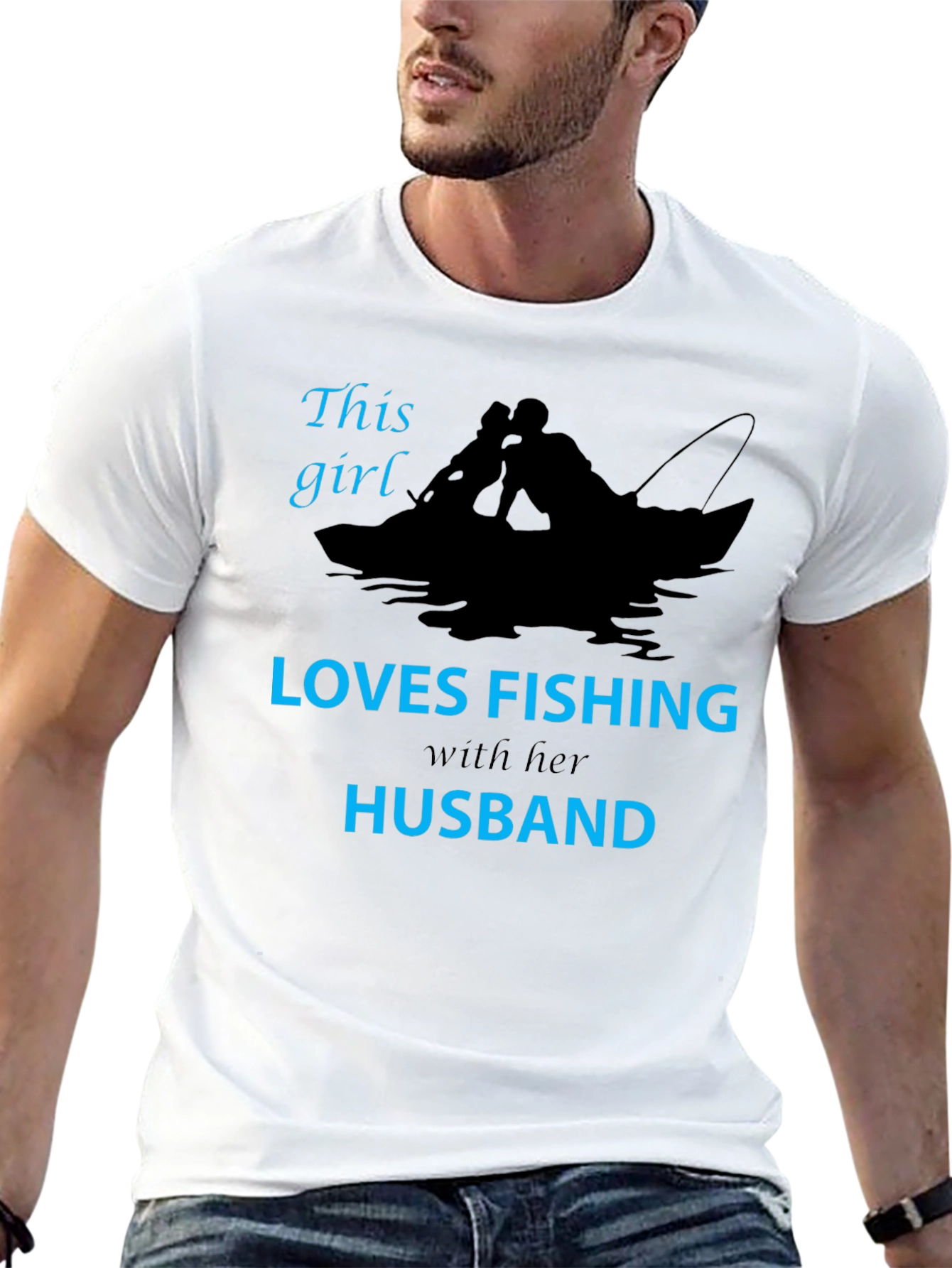 This Girl Loves Fishing with Her Husband T-Shirt