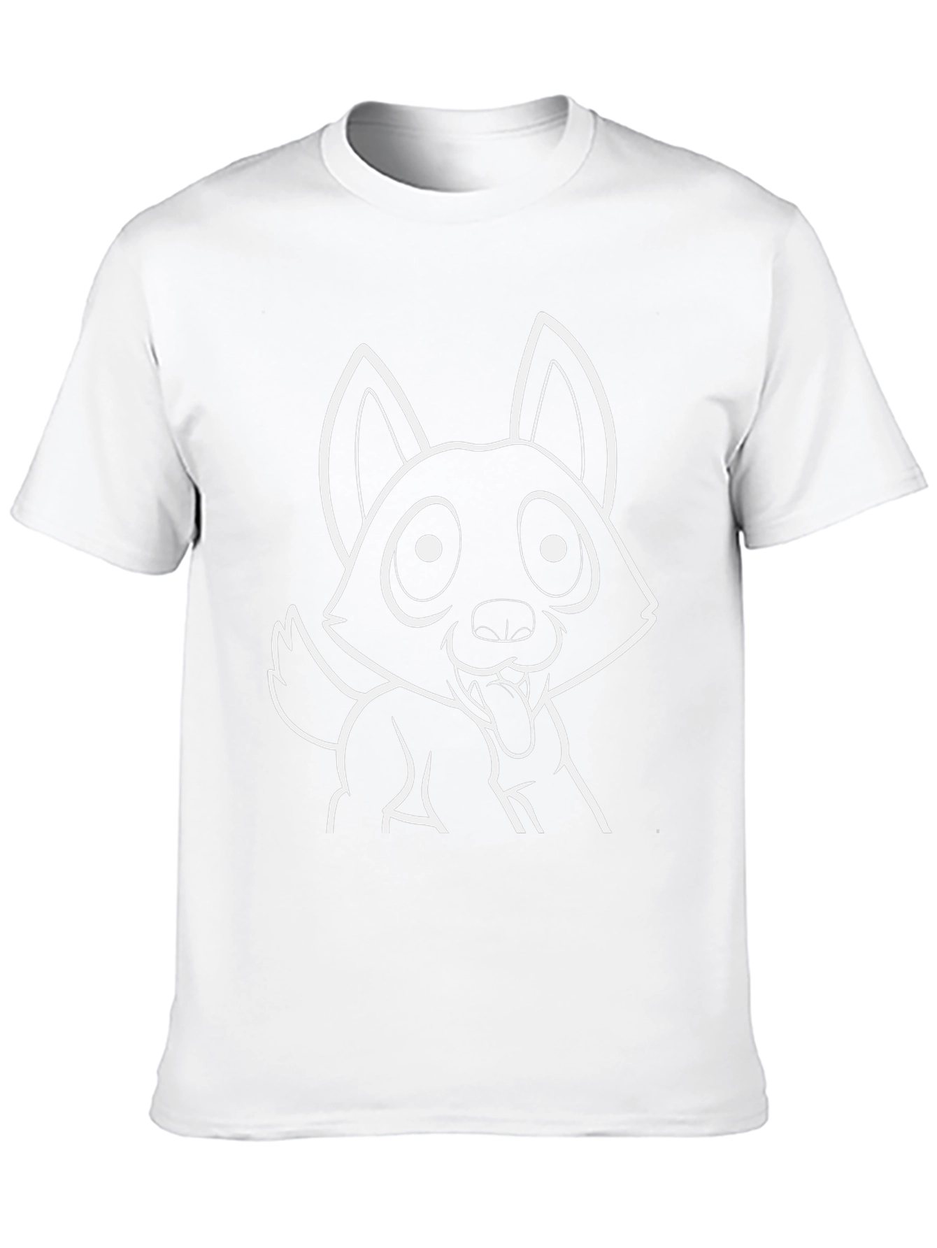 Cartoon Dog Graphic Black T-Shirt