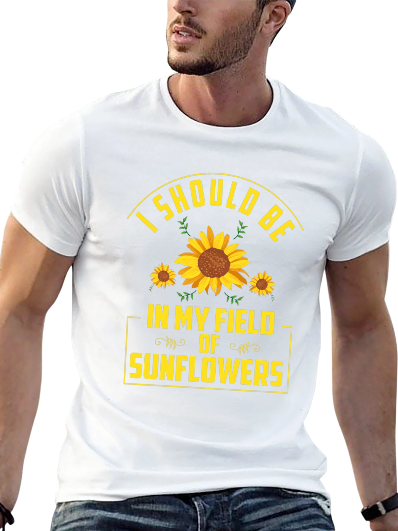 Sunflower Field Graphic T-Shirt - Nature Lover Tee