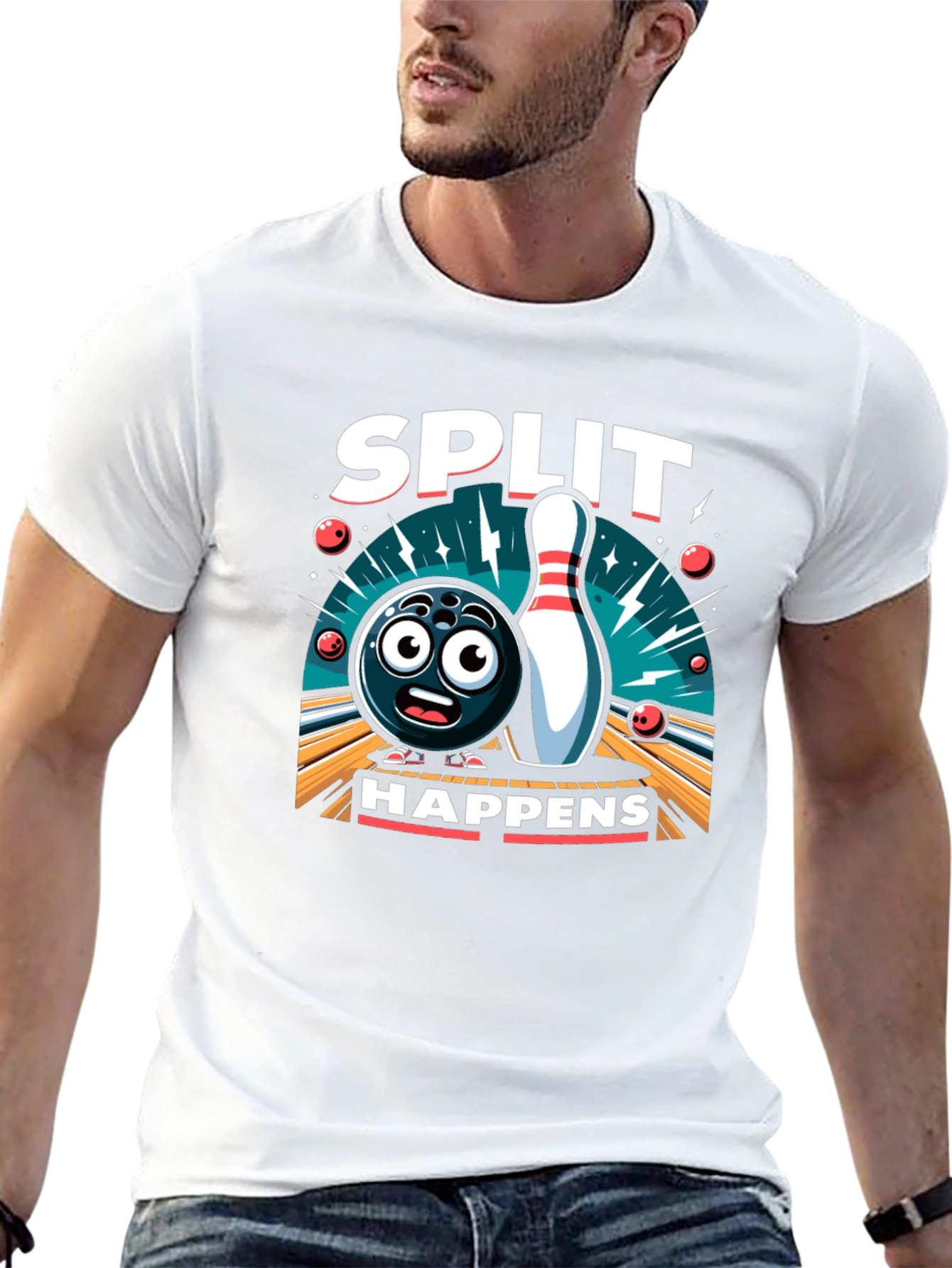 Split Happens Bowling Graphic Tee