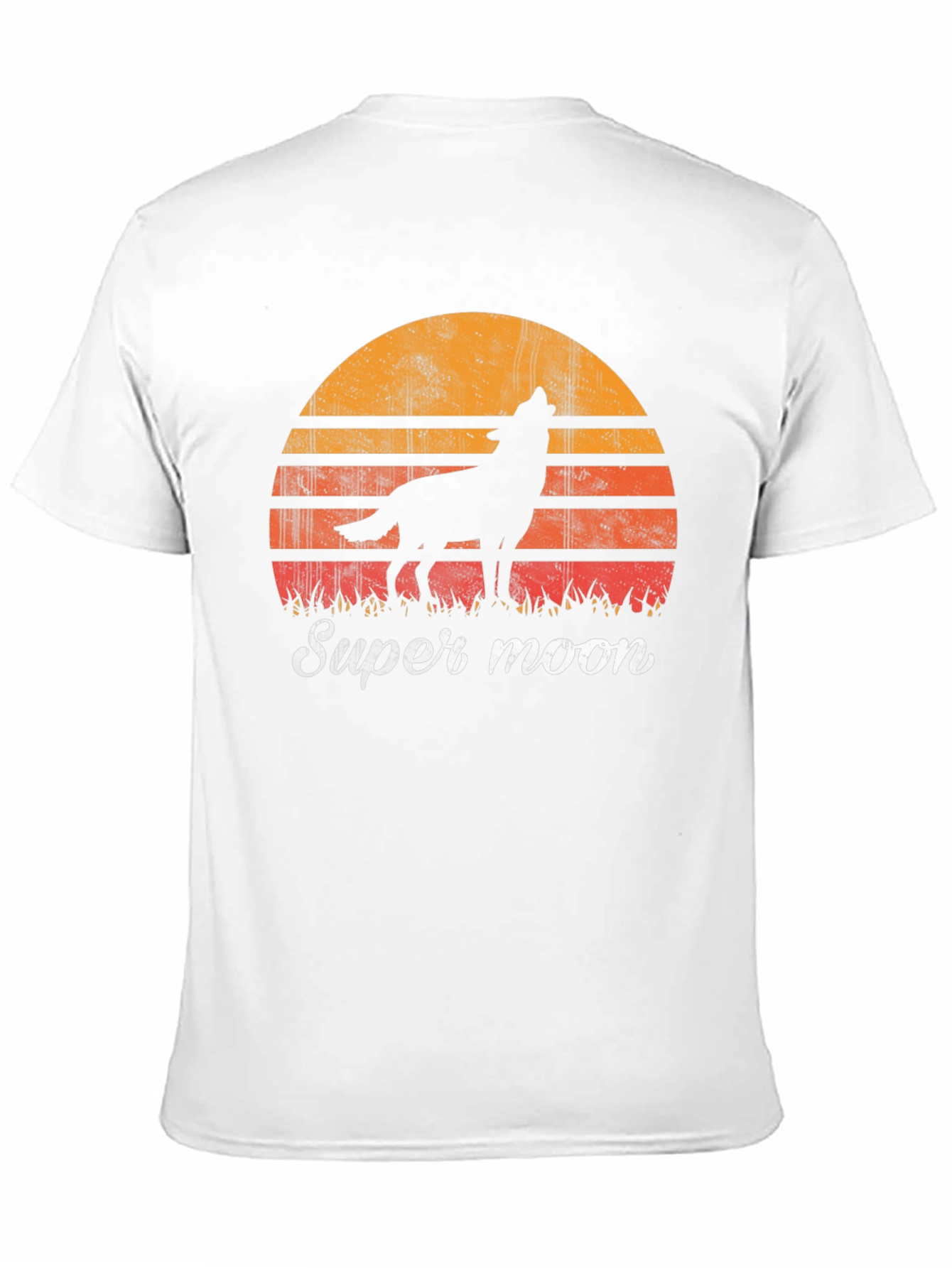 Super Moon Wolf Graphic T-Shirt
