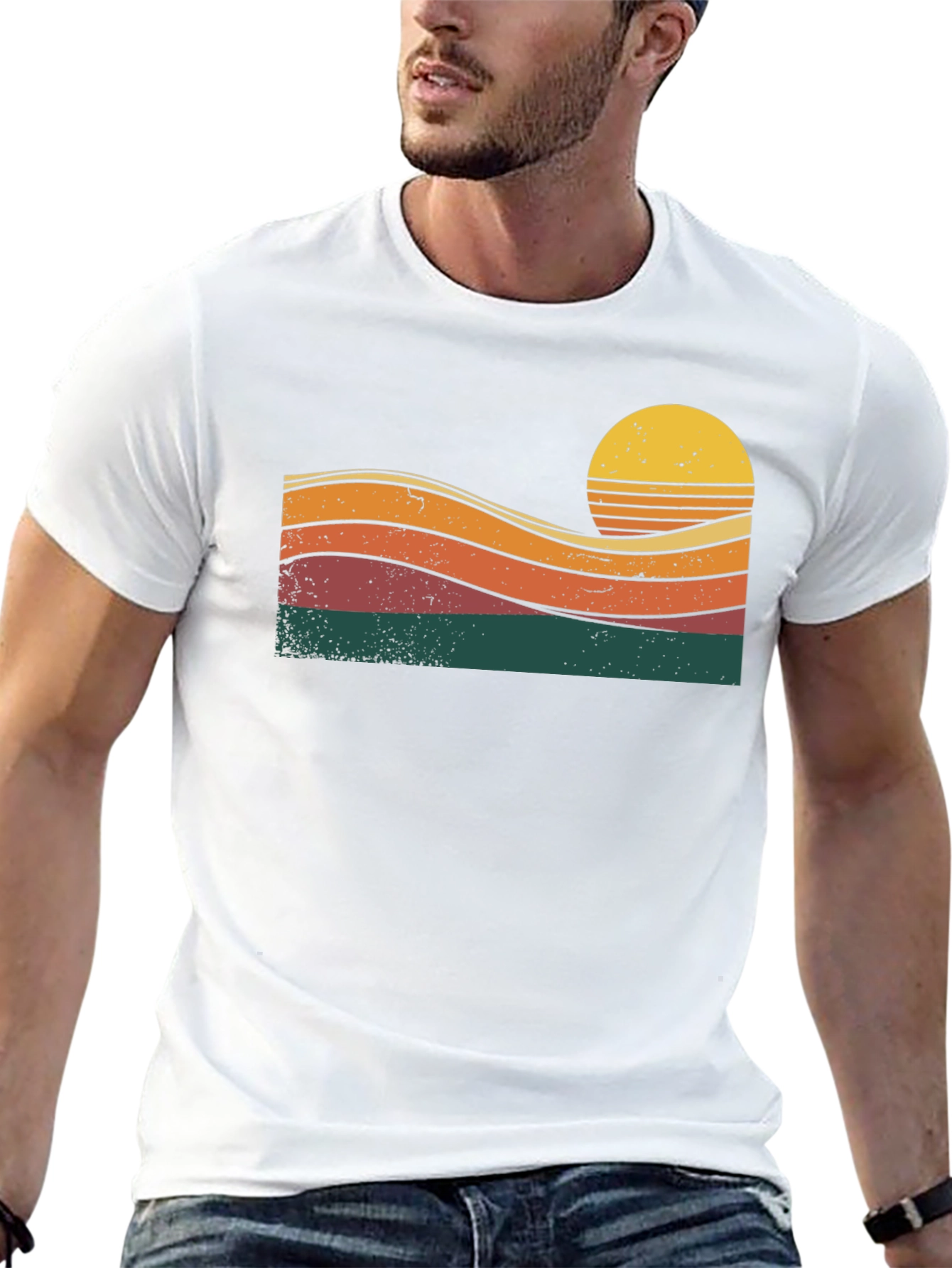 Retro Sunset Graphic T-Shirt