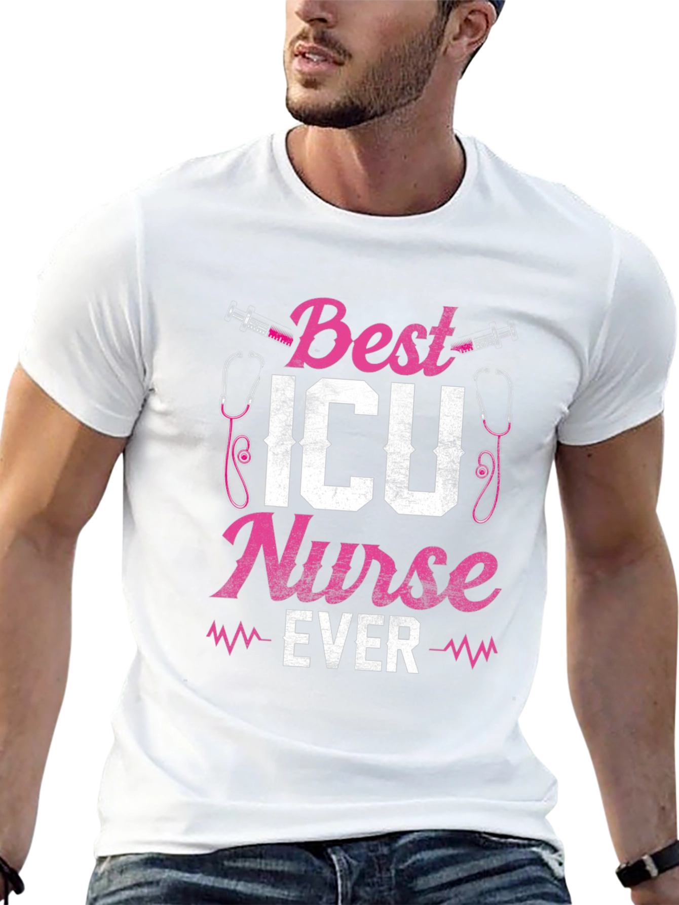 Best ICU Nurse Ever Graphic T-Shirt