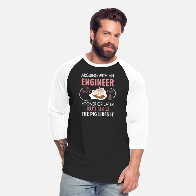 Arguing With An Engineer Wrestling A Pig T Shirt
