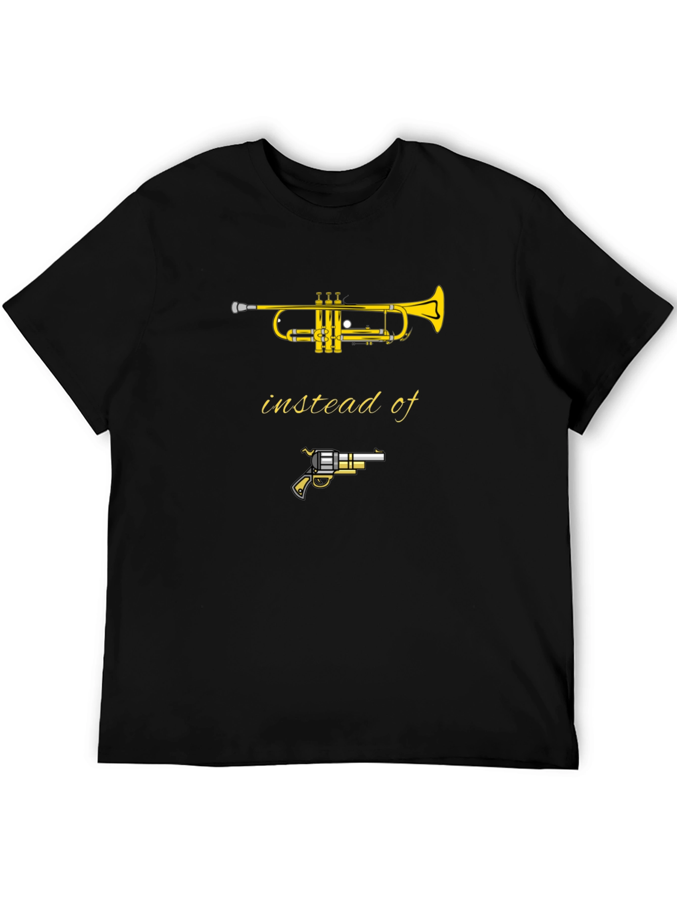 Trumpet Instead Of Gun Graphic Tee