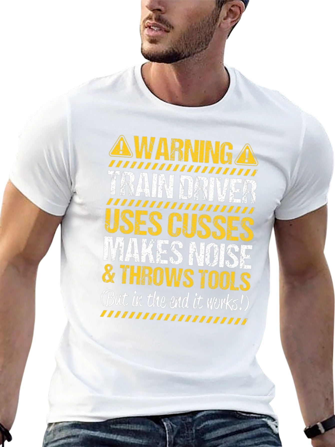 Train Driver Warning Graphic T-Shirt