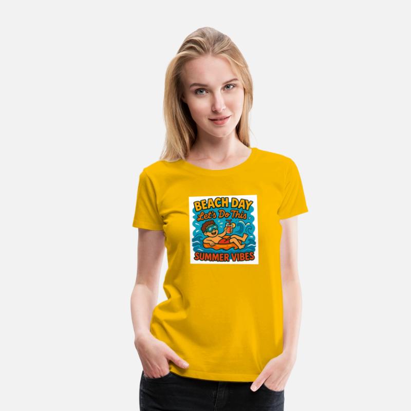 Beach Day Summer Vibes Illustration Relaxing