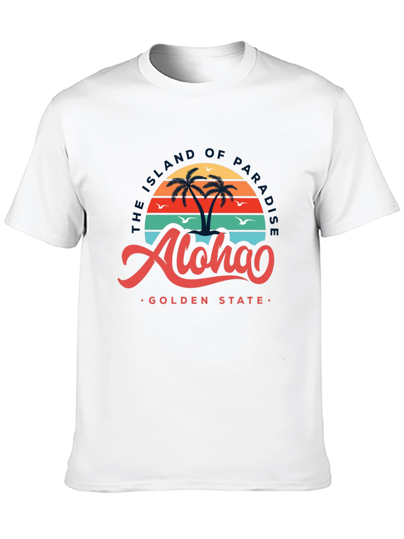 Alohao Golden State Mens Black Graphic Tee