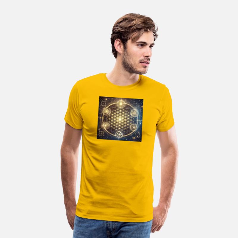 Celestial Harmony: The Golden Flower of Life