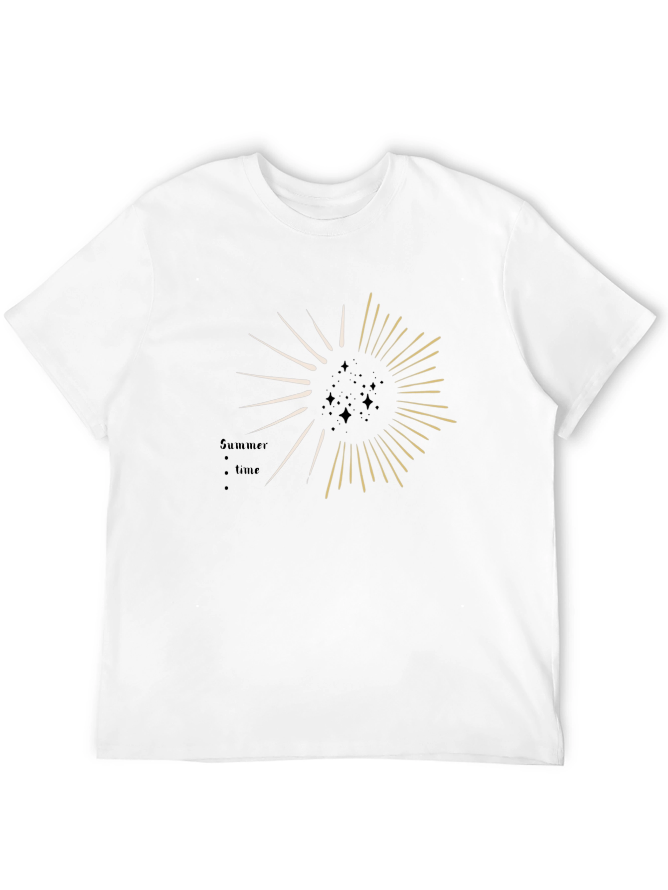 Summer Time Sunburst Graphic Tee - Black