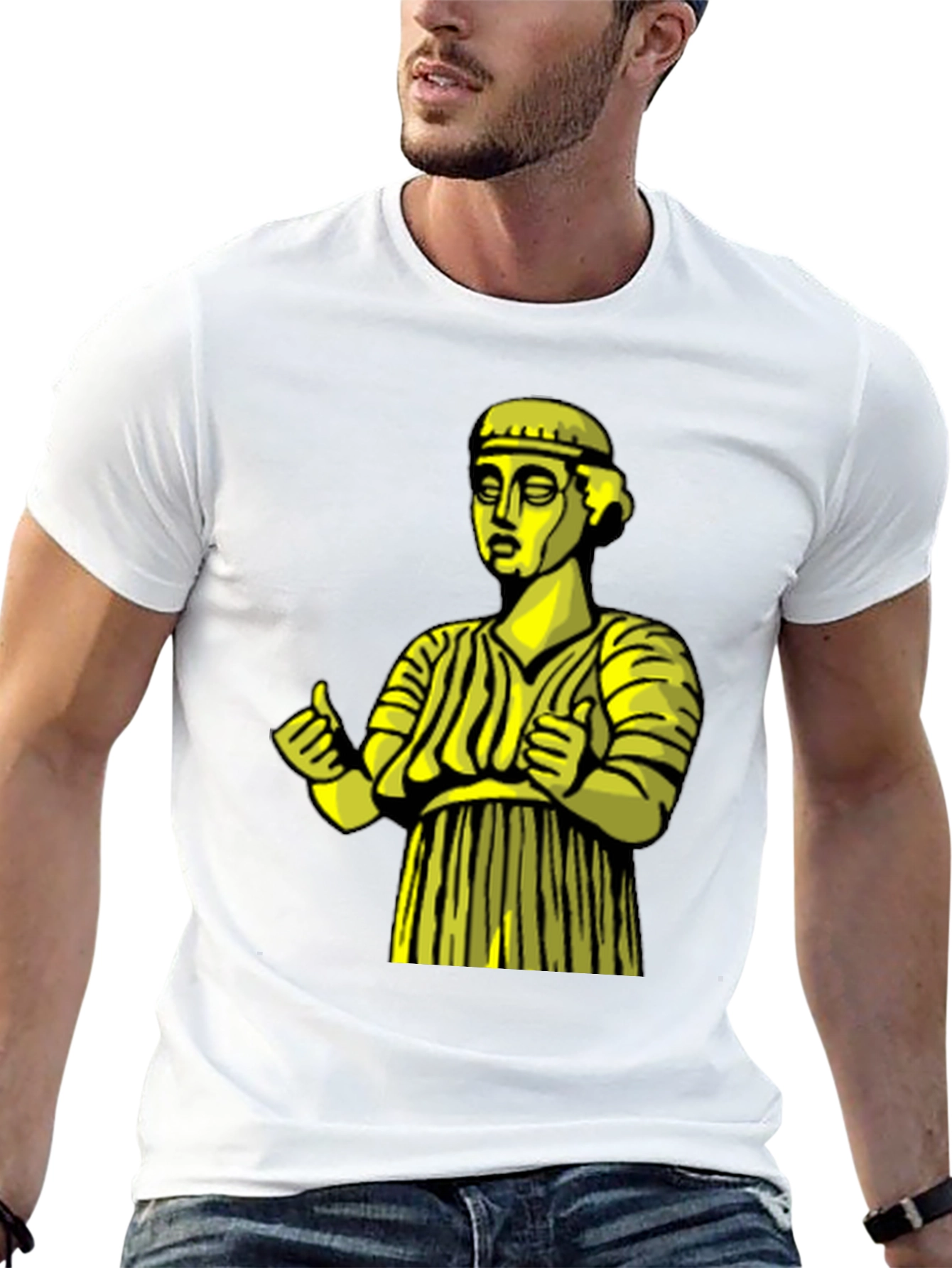 Ancient Statue Graphic Tee - Unique Design