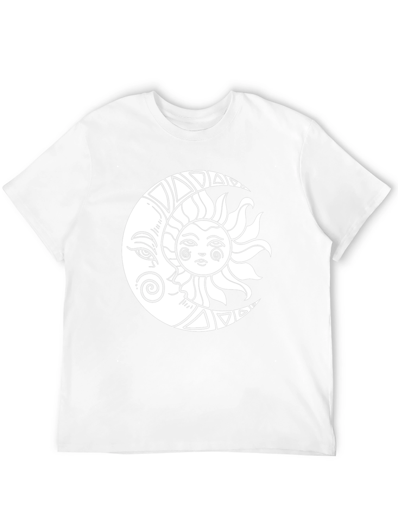 Celestial Sun & Moon Graphic Tee - Black