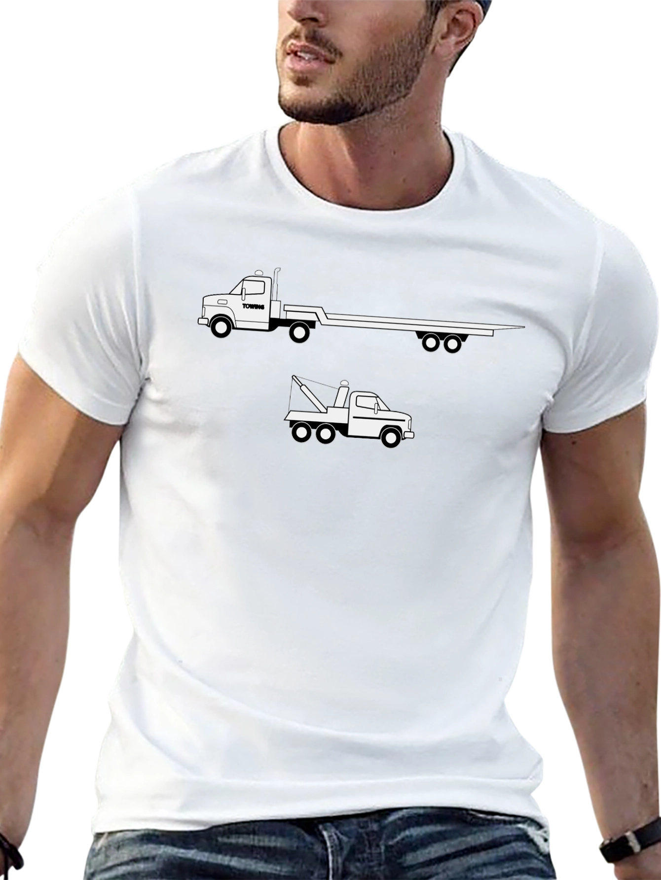 Trucking T-Shirt - Flatbed & Tow Truck Design