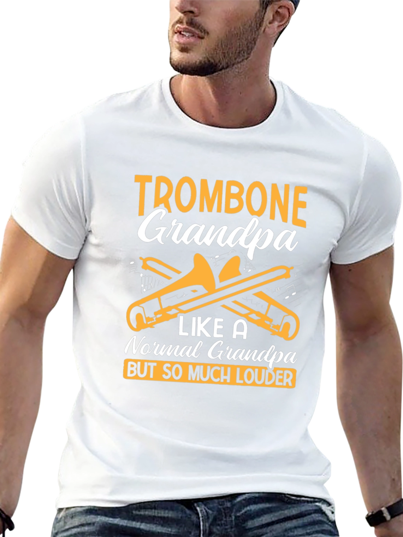 Trombone Grandpa T-Shirt - Loud & Proud Musician