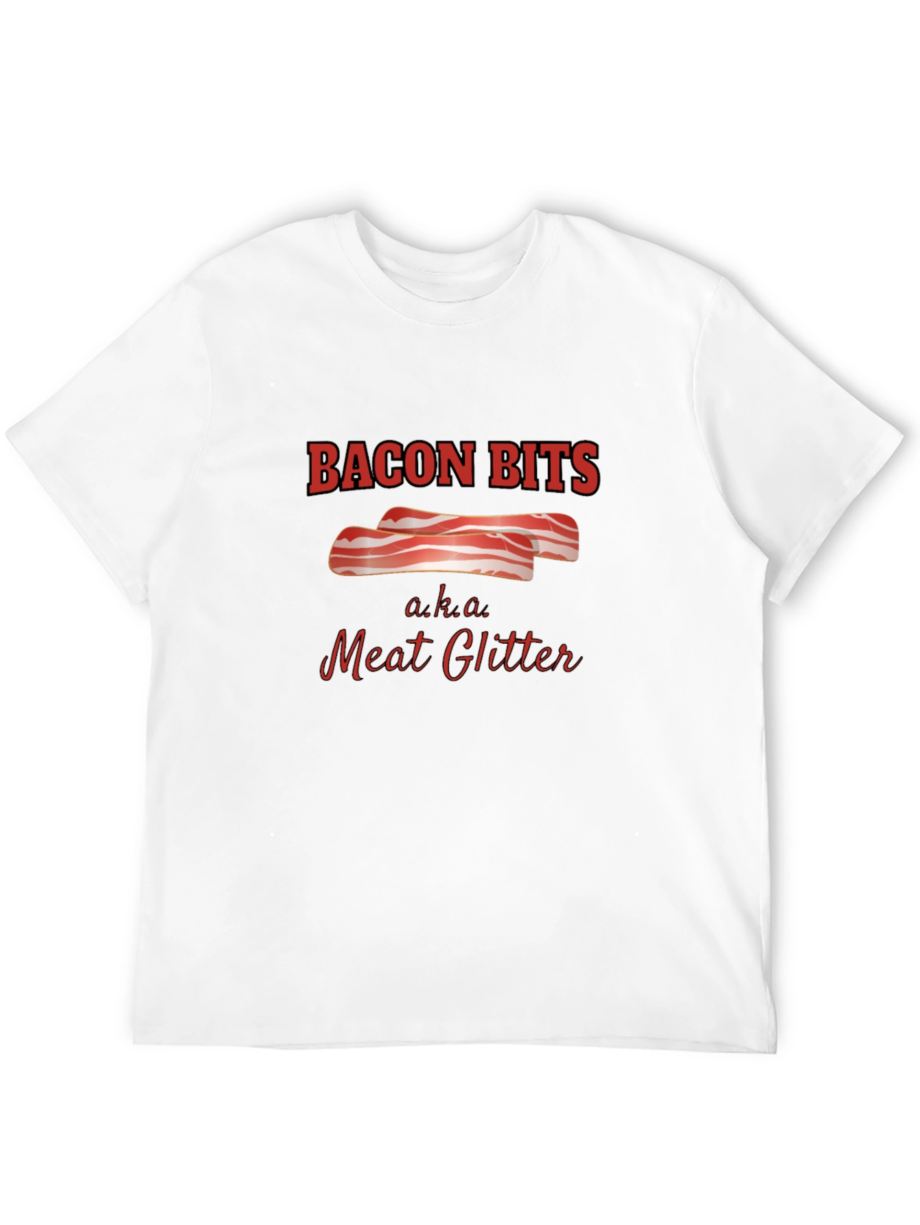 Bacon Bits Meat Glitter Graphic Tee