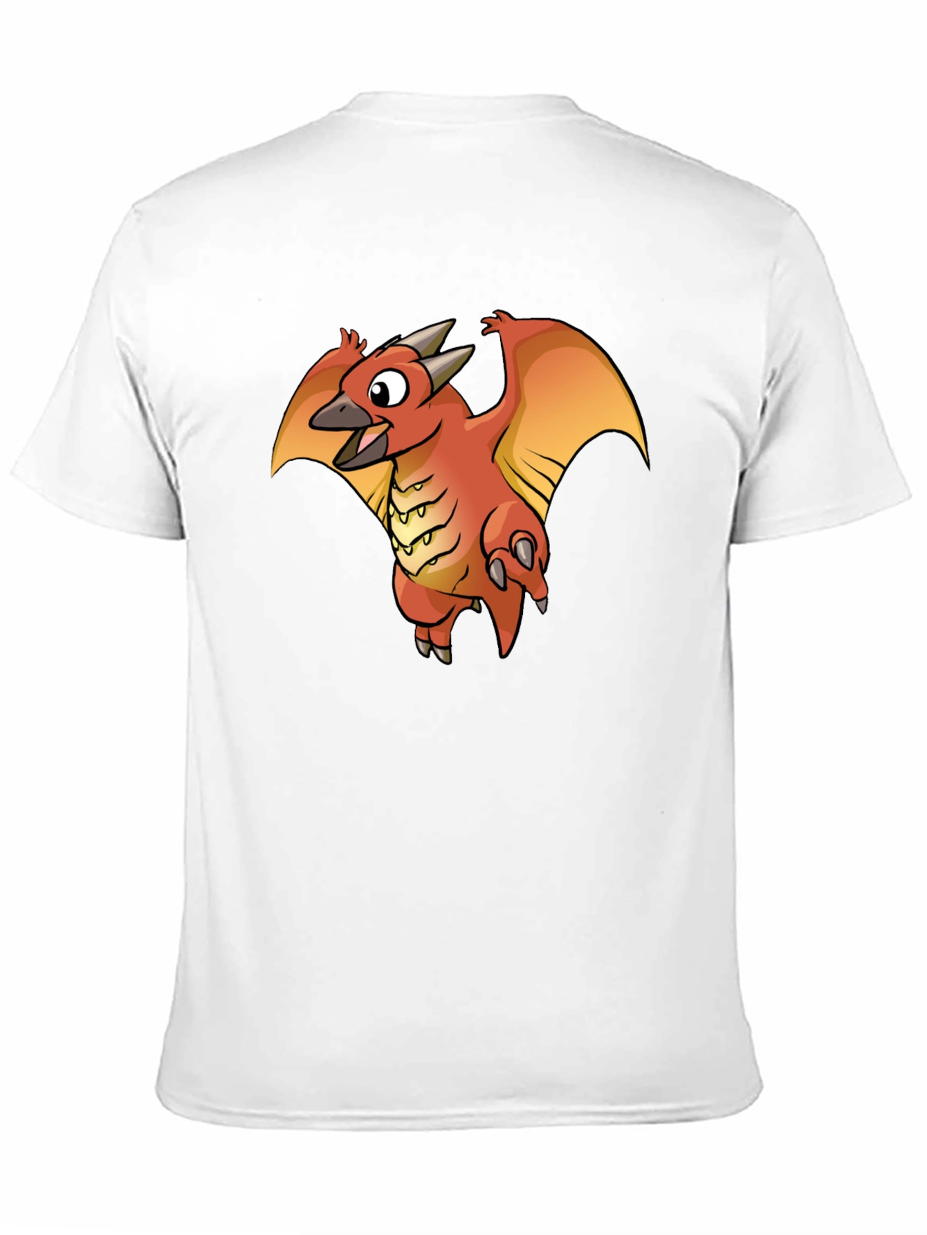 Cartoon Rodan Graphic Black T-Shirt