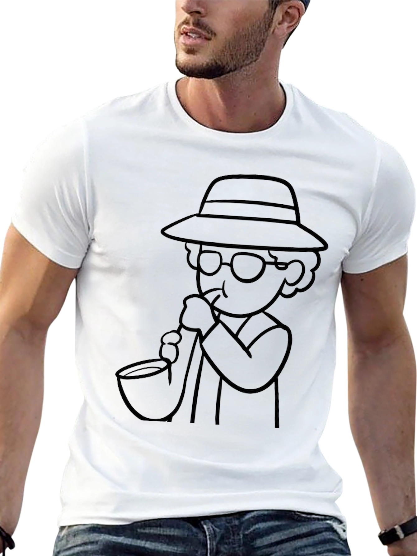 Retro Cartoon Smoker Graphic Tee