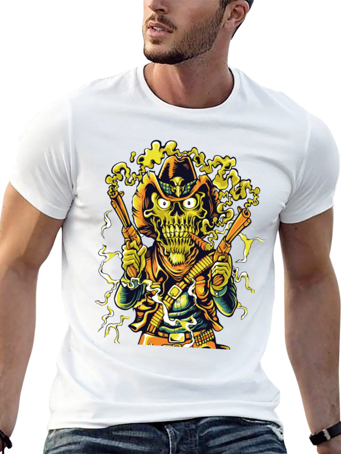 Cowboy Skeleton Graphic T-Shirt