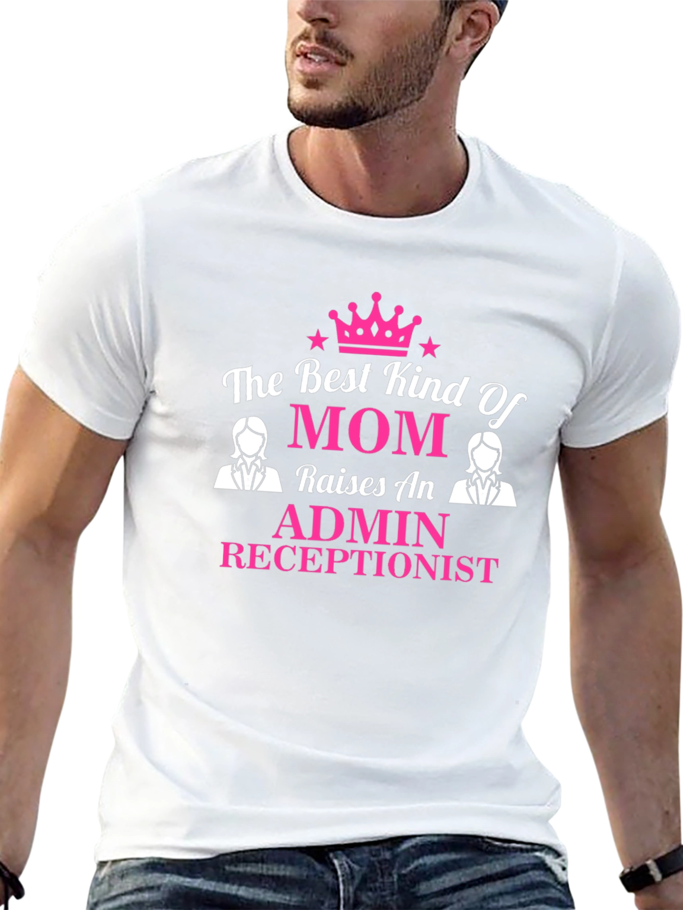 Admin Receptionist Mom T-Shirt - Best Kind of Mom