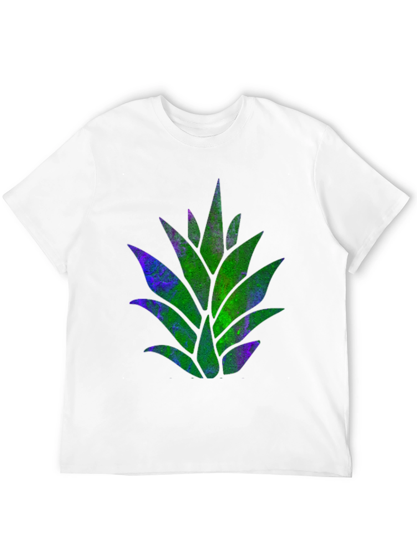 Unique Plant Design Black T-Shirt