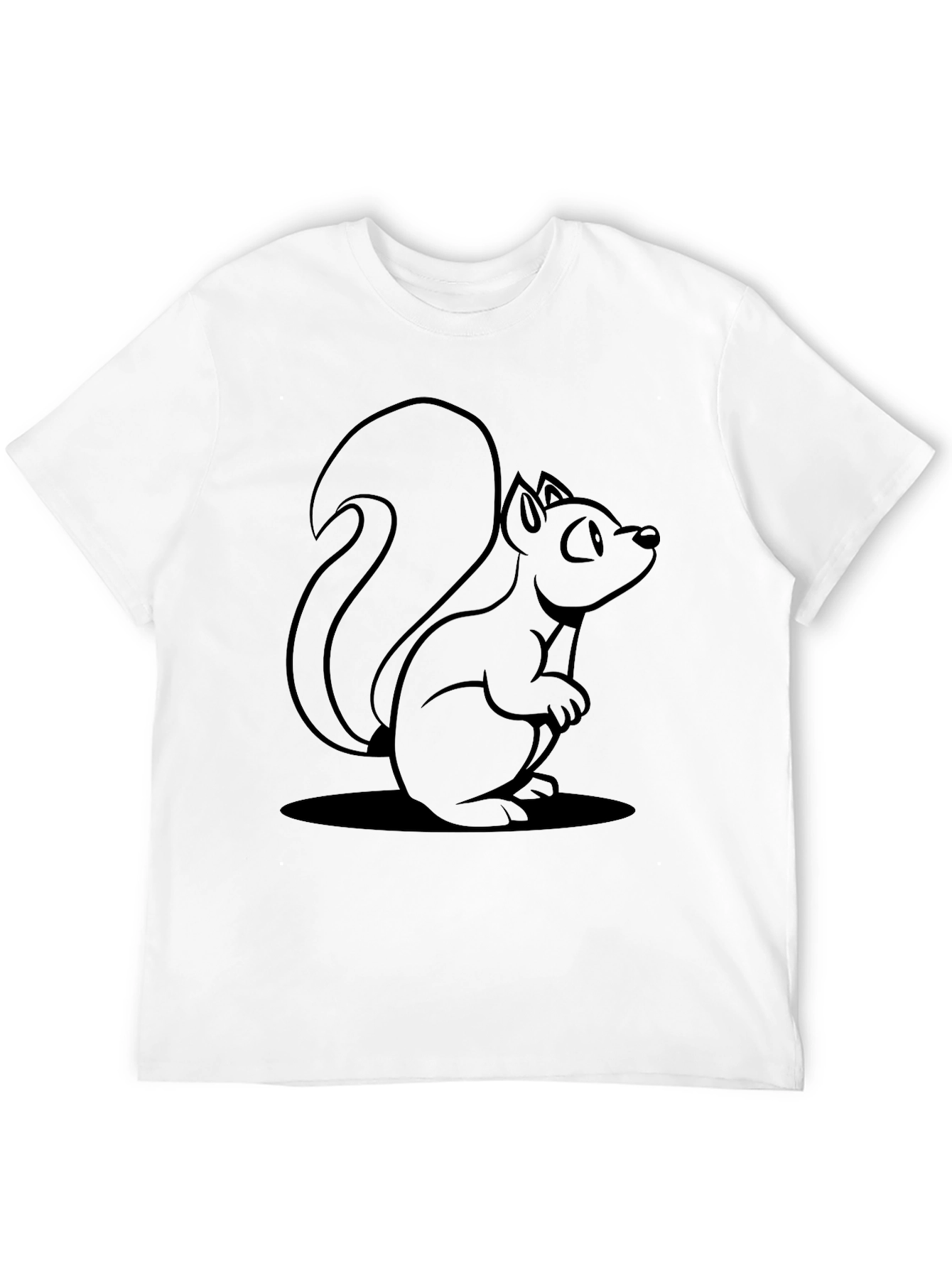 Squirrel Graphic Tee - Black Cotton Blend