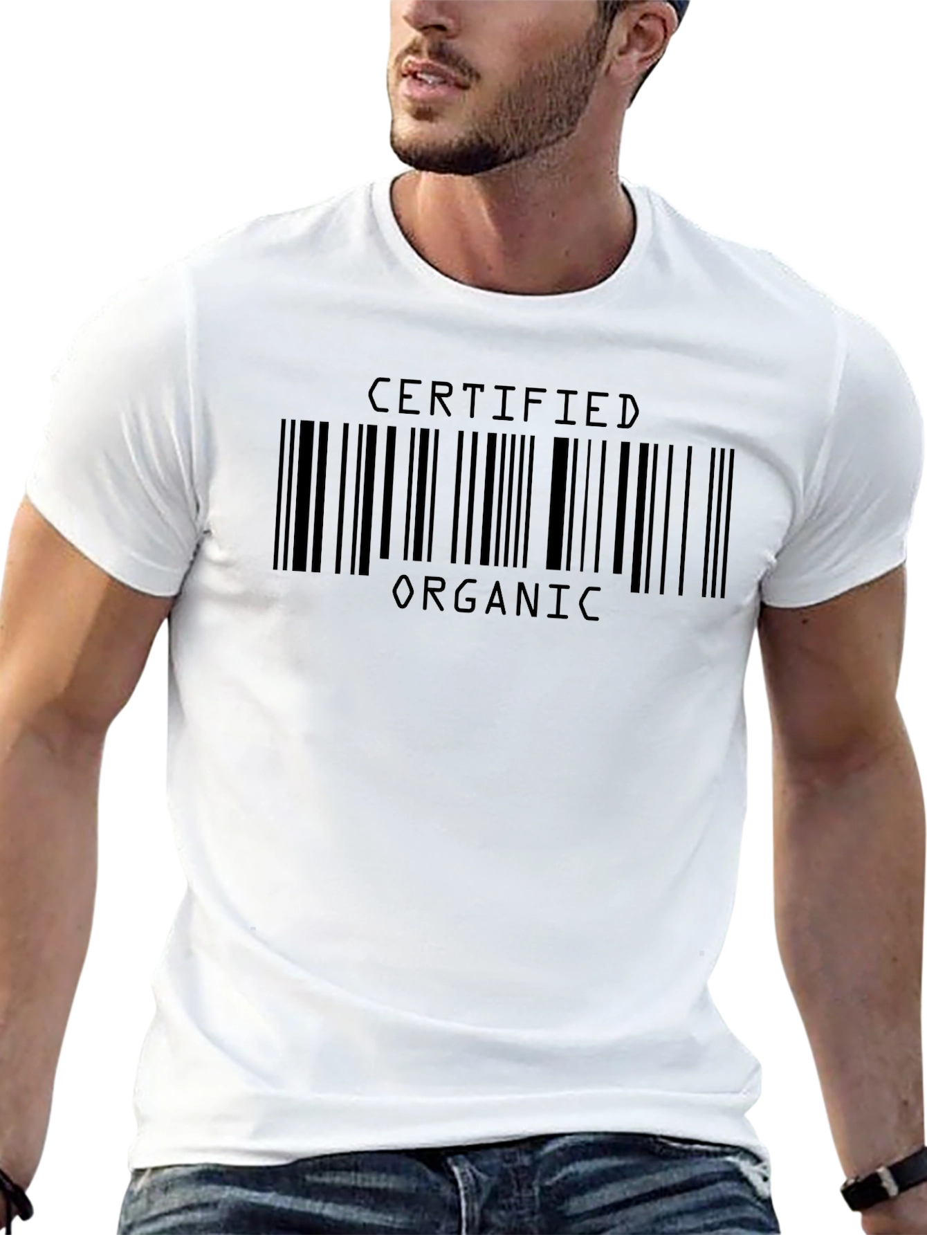 Certified Organic Barcode Graphic Tee