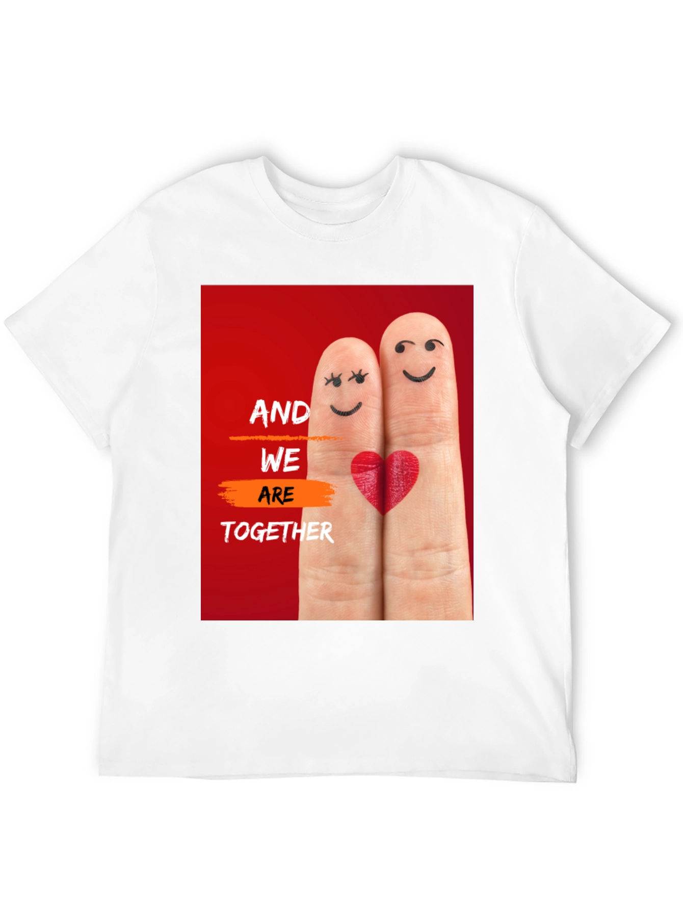 Couples Fingerprint Heart T-Shirt - Together Forever!
