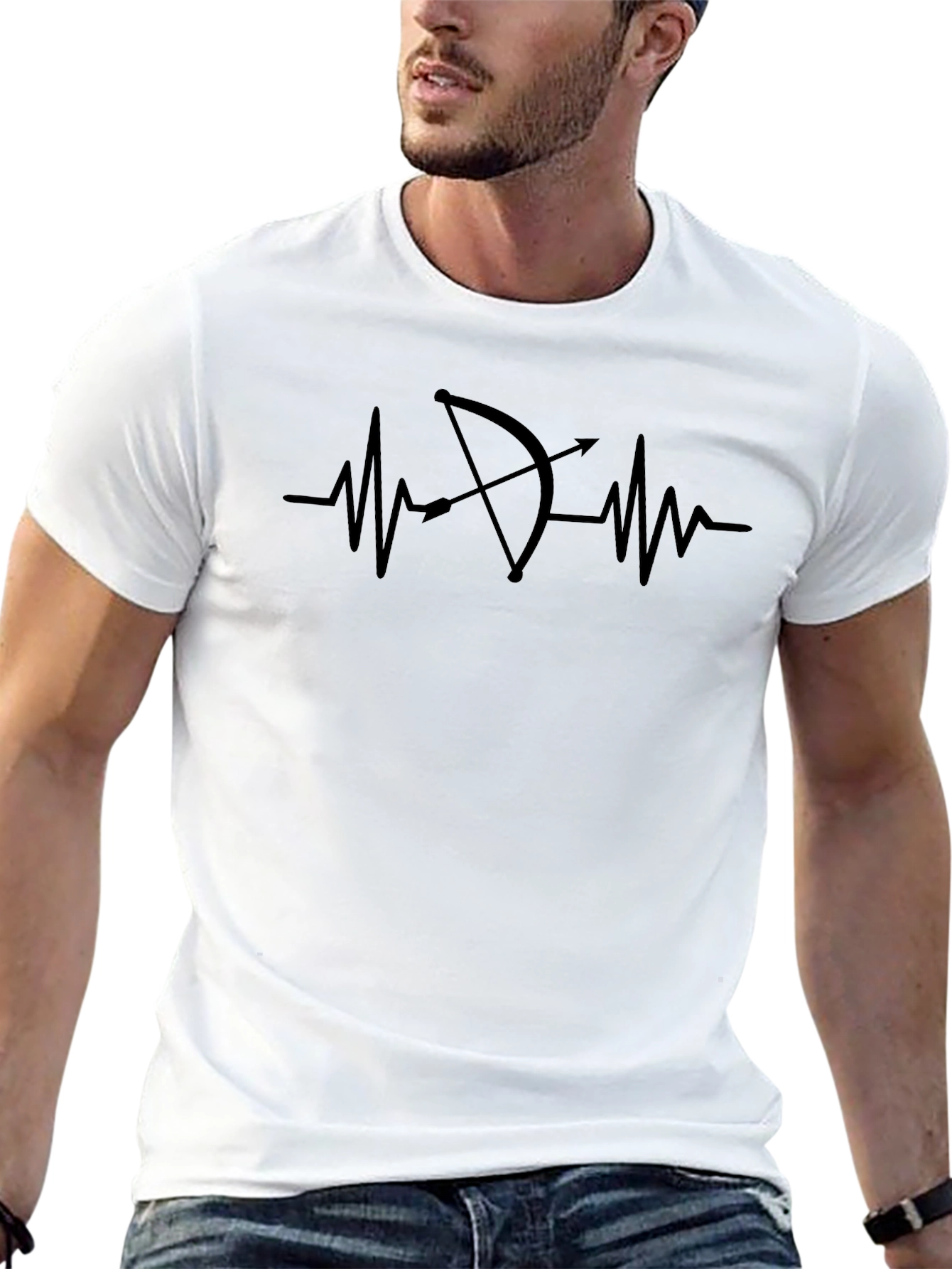 Archery Heartbeat T-Shirt - Black