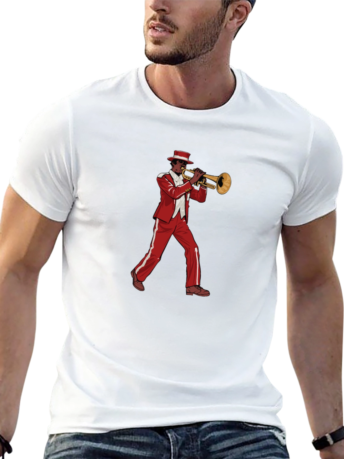 Cool Jazz Trumpet Player Graphic T-Shirt