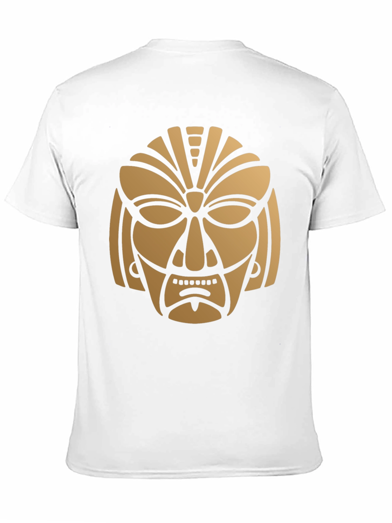 Tribal Mask Graphic Print T-Shirt - Black